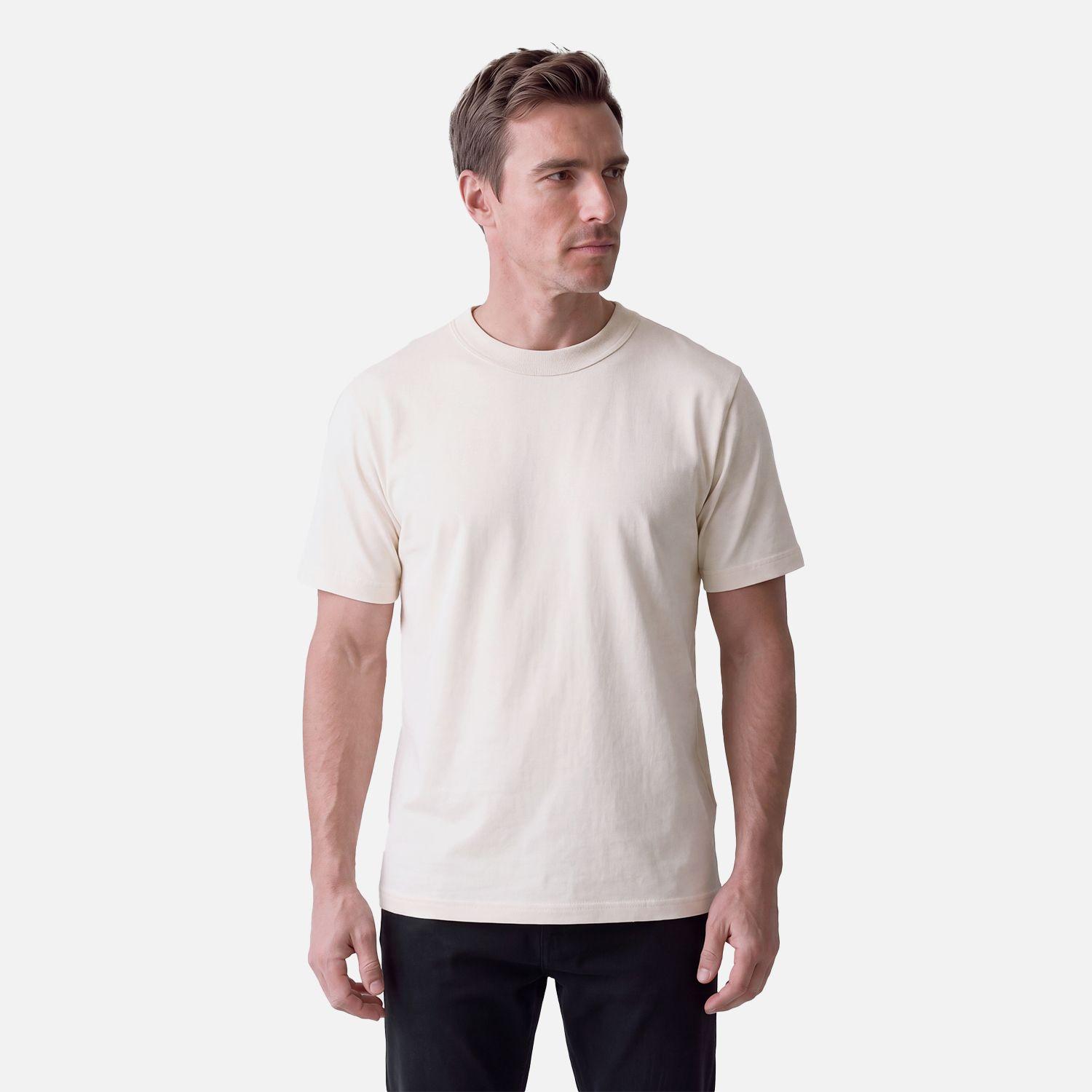 Polera Hombre Supima T-Shirt Crema Lippi V27-0