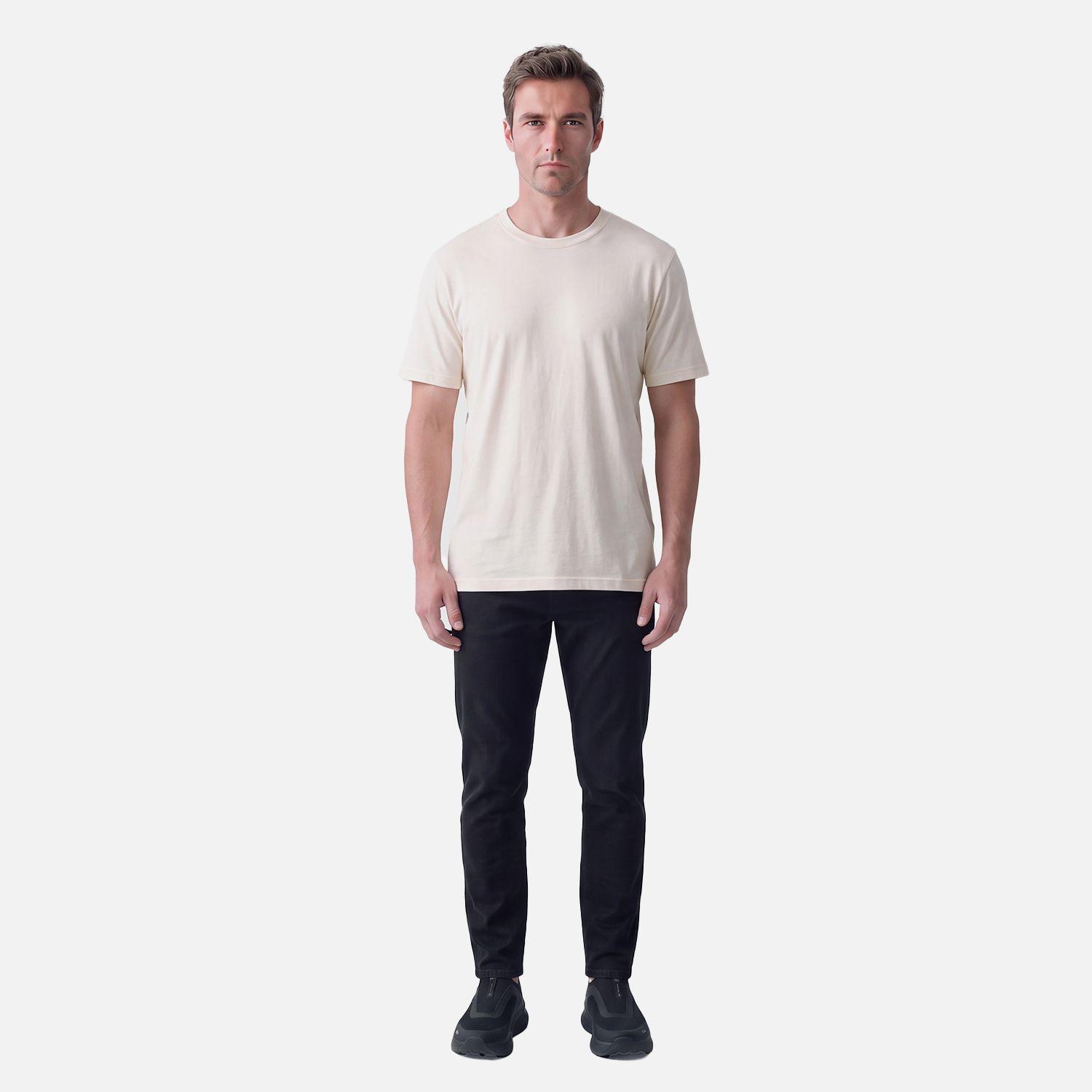 Polera Hombre Supima T-Shirt Crema Lippi V27-3