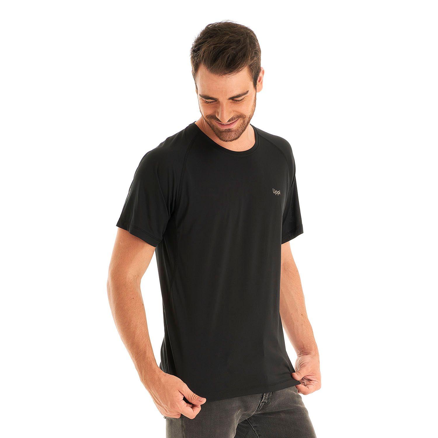 Polera Hombre Core Q-Dry T-Shirt Negro Lippi V23-2