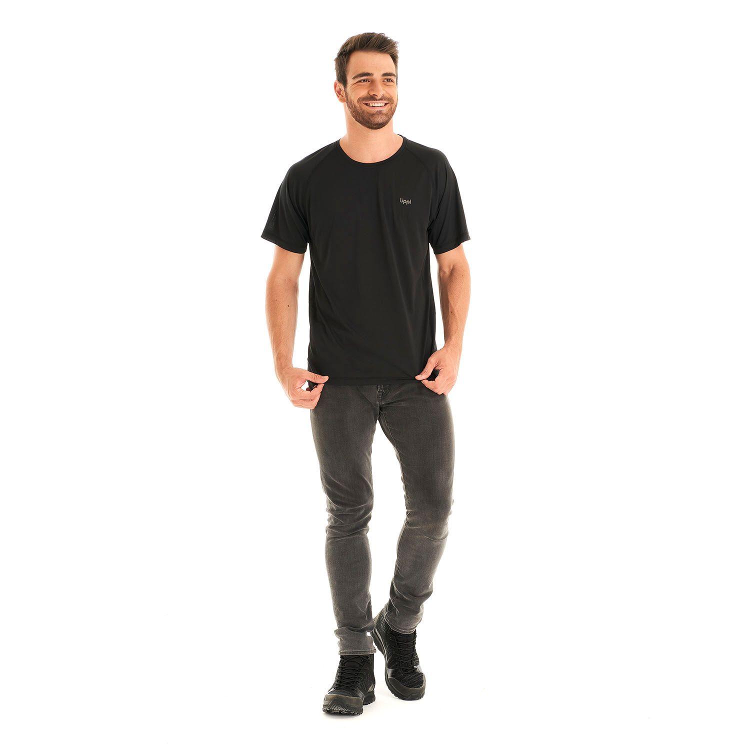 Polera Hombre Core Q-Dry T-Shirt Negro Lippi V23-8