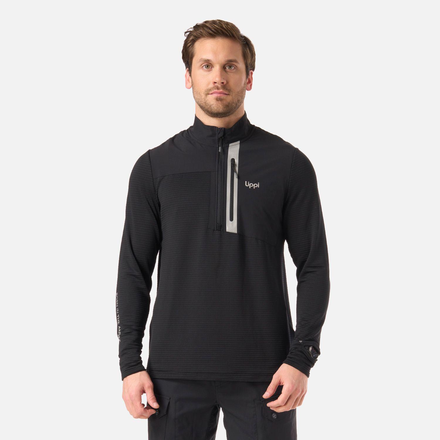 Polerón Hombre Karova Nano-F 1/4 Zip Negro Lippi V26-0