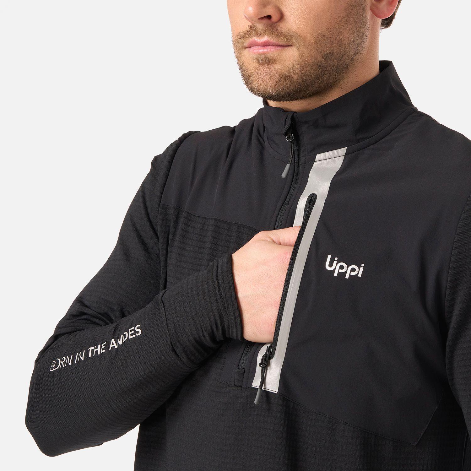 Polerón Hombre Karova Nano-F 1/4 Zip Negro Lippi V26-3