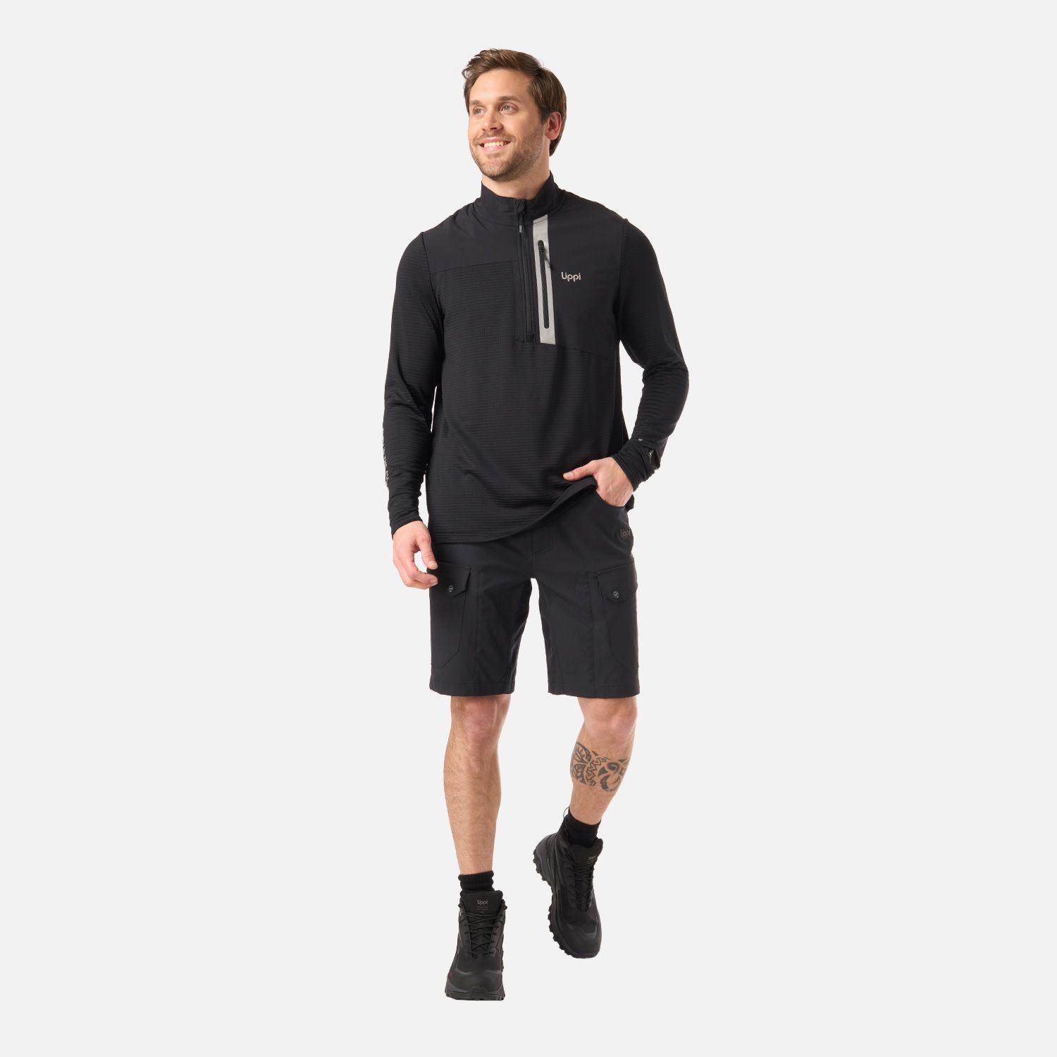 Polerón Hombre Karova Nano-F 1/4 Zip Negro Lippi V26-5