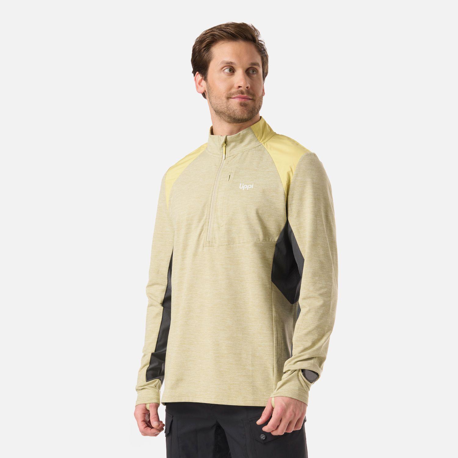 Polerón Hombre Egger 1/4 Zip Verde Manzana Lippi V26-1