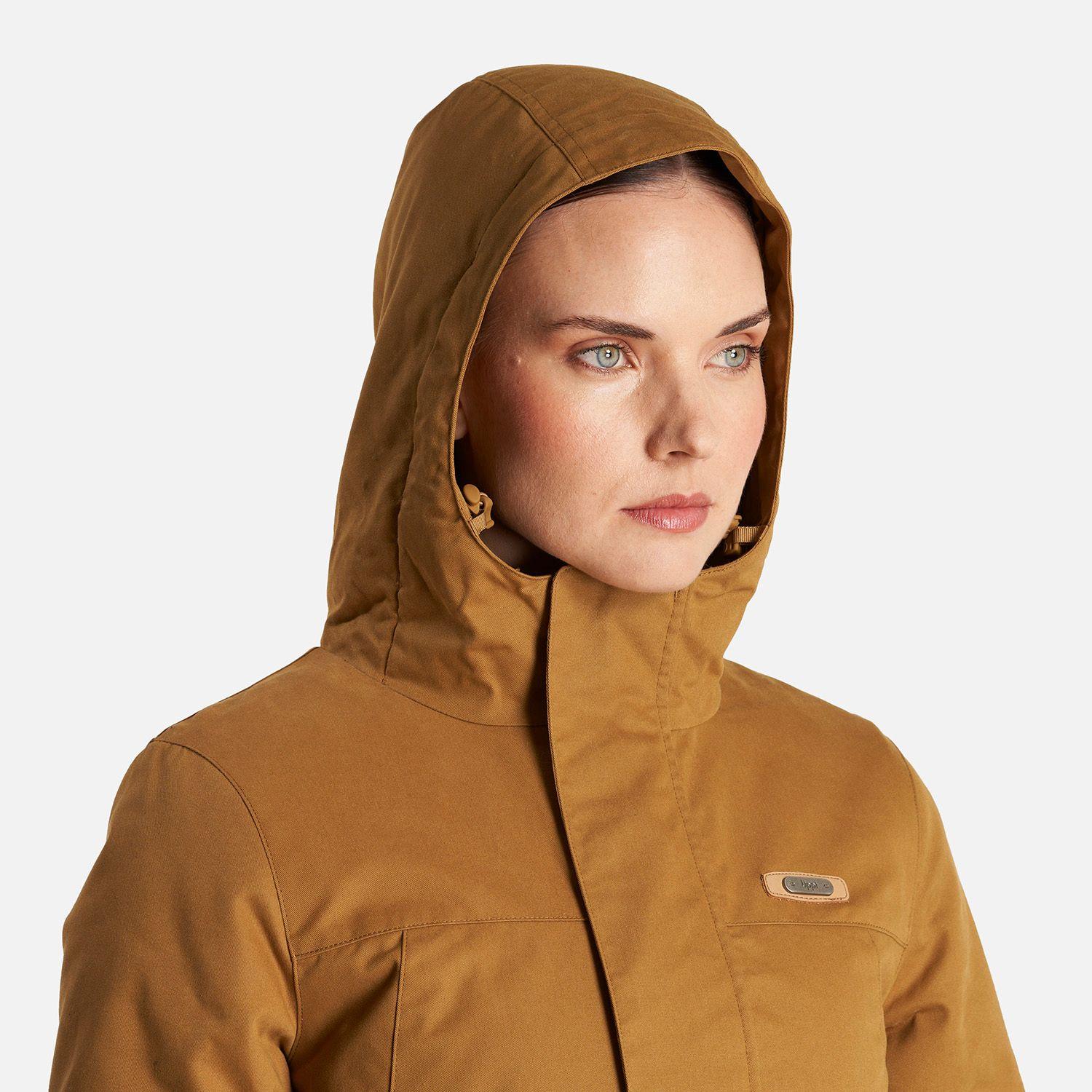 Chaqueta Mujer Peumo Canvas Hoody Jacket Mostaza Lippi I23-4