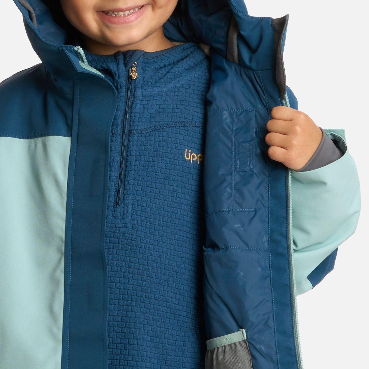 Chaqueta Niño Andes B-dry Hoody Jacket Azul Piedra Lippi-5