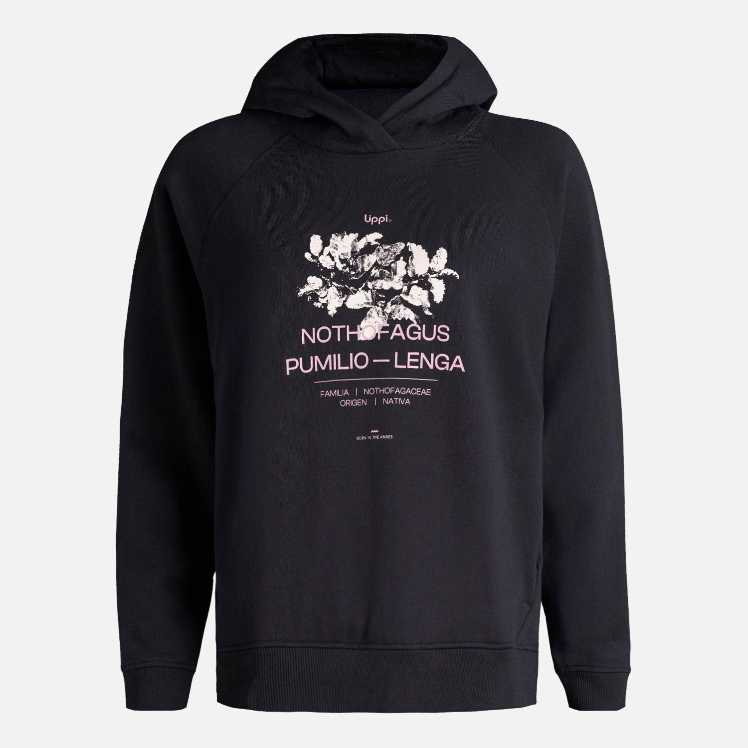 Polerón Mujer Insigne Sweatshirt Front Print Negro Lippi I25-6