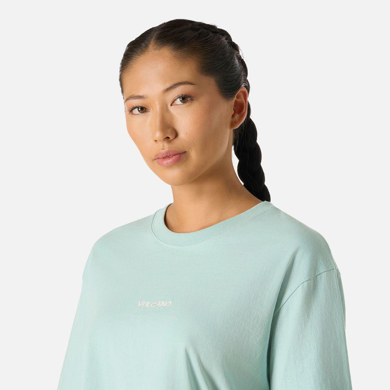 Polera Mujer Cool Down Crop T-Shirt Jade Vulcano-4
