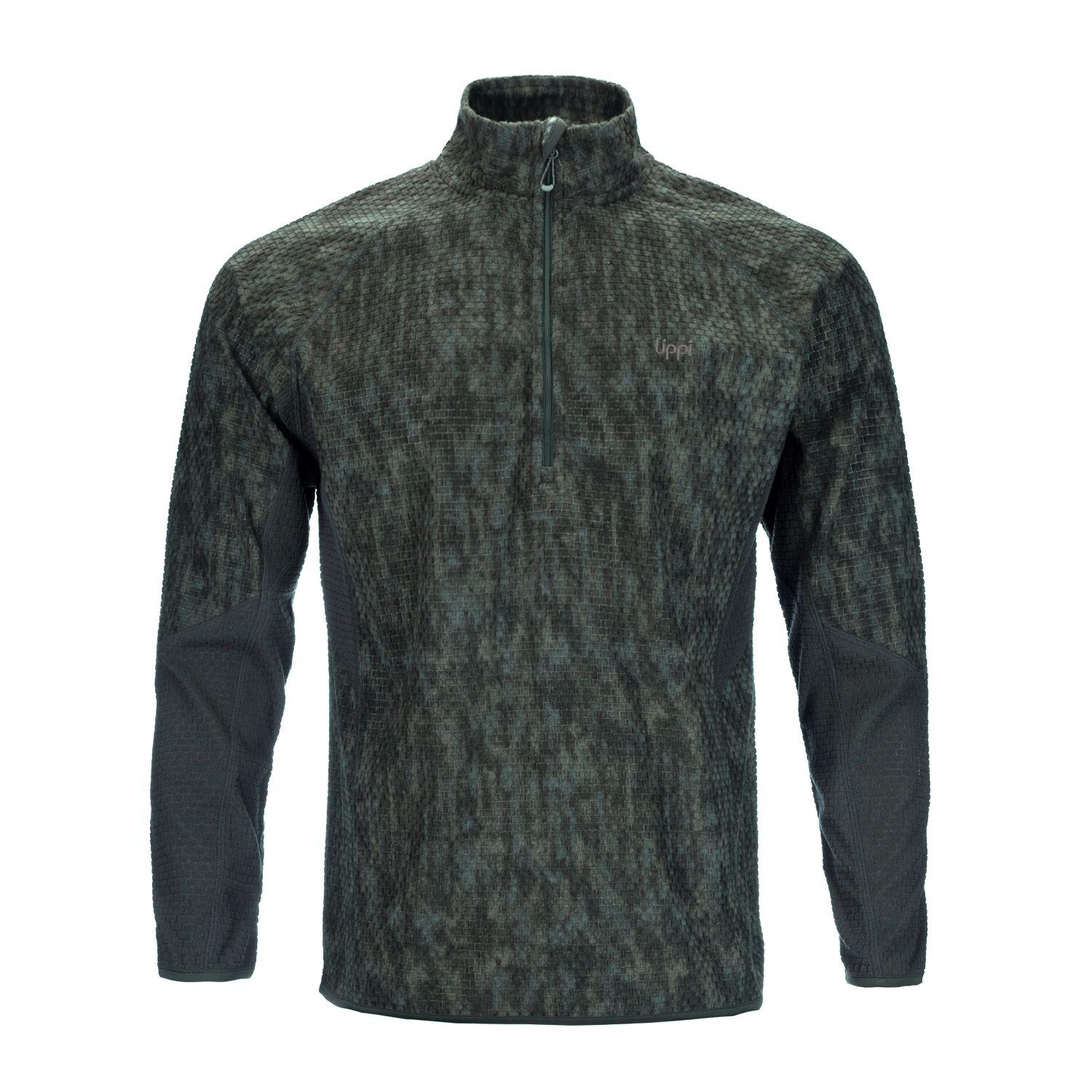 Poleron Hombre Jacaranda Nano-F 14 Zip Print Verde Lippi I20-0