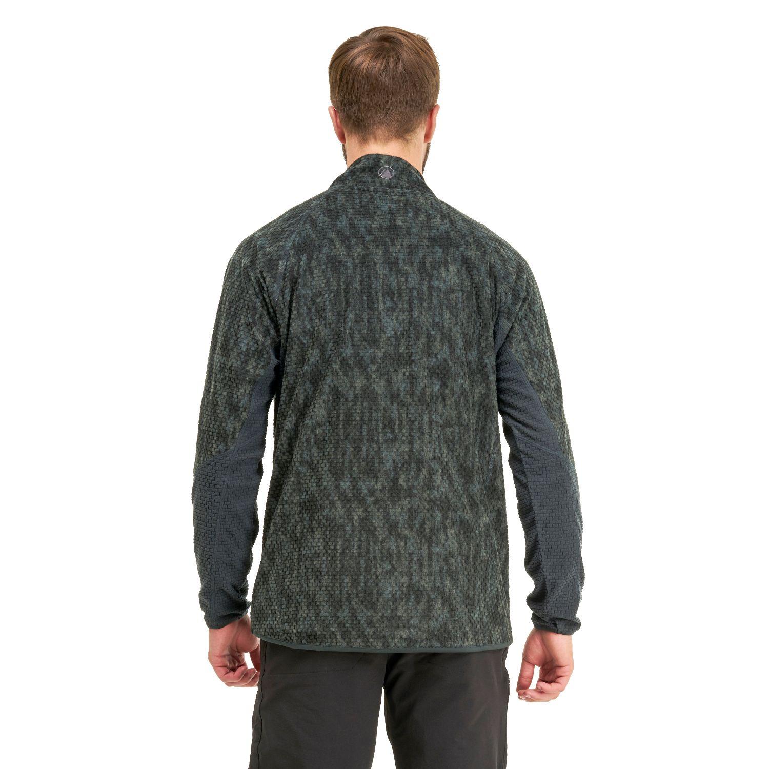 Poleron Hombre Jacaranda Nano-F 14 Zip Print Verde Lippi I20-3