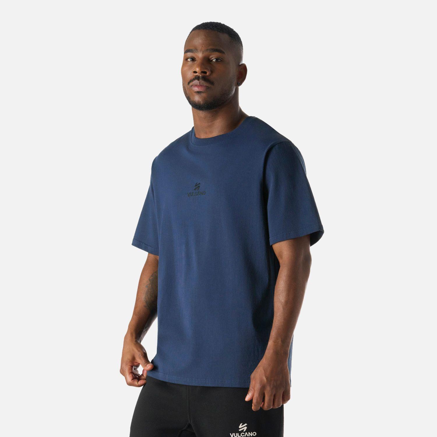 Polera Hombre Cool Down T-Shirt Azul Marino Vulcano-1
