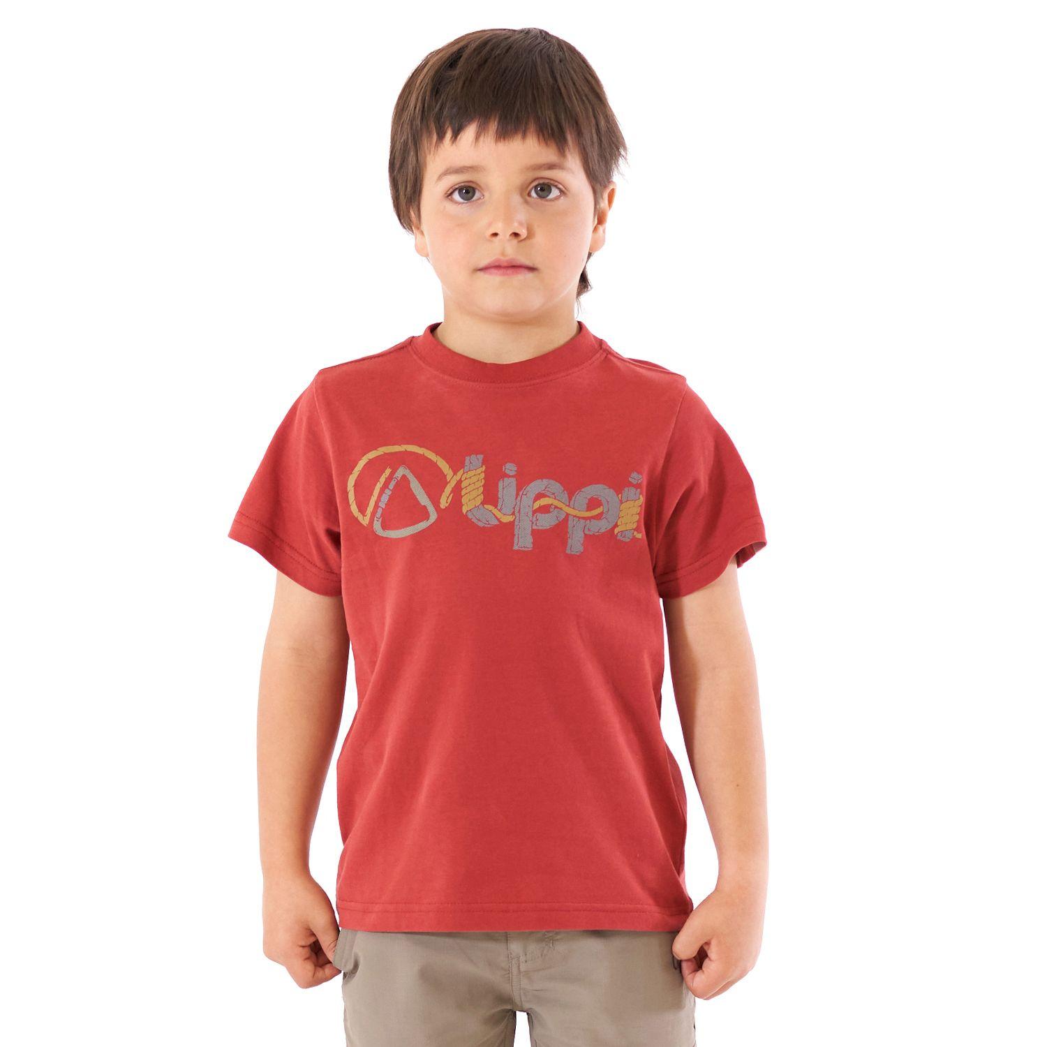 Polera Niño Logo Lippi UV-Stop T-Shirt Terracota Lippi V21-1