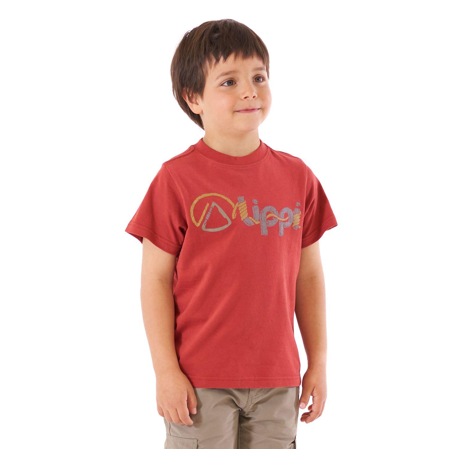 Polera Niño Logo Lippi UV-Stop T-Shirt Terracota Lippi V21-2