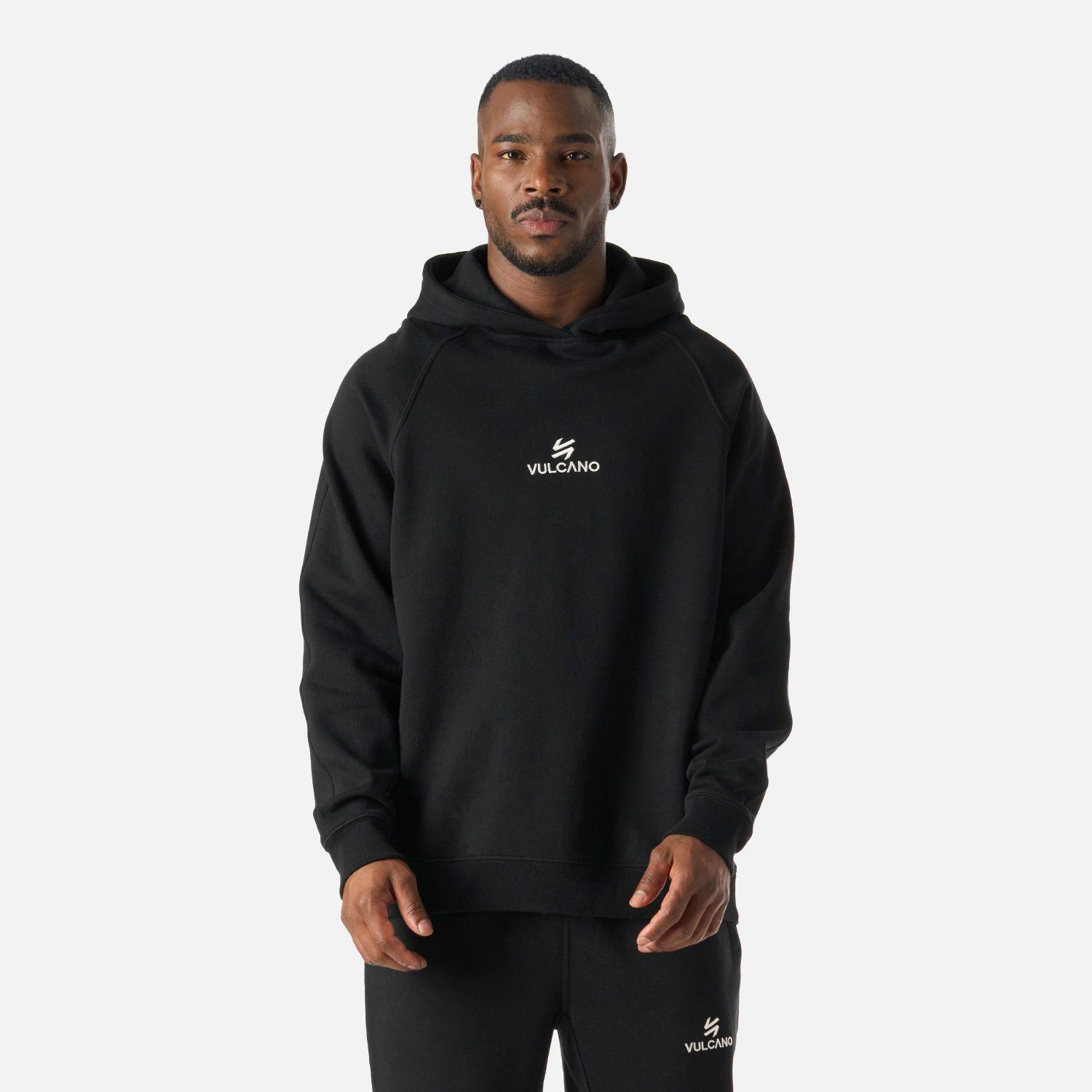 Polerón Hombre Cool Down Sweatshirt Hoody Negro Vulcano-0