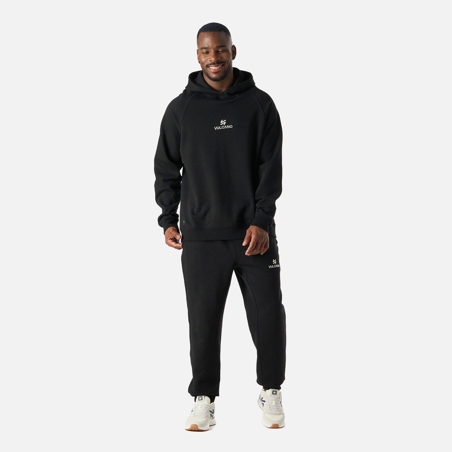Polerón Hombre Cool Down Sweatshirt Hoody Negro Vulcano-6