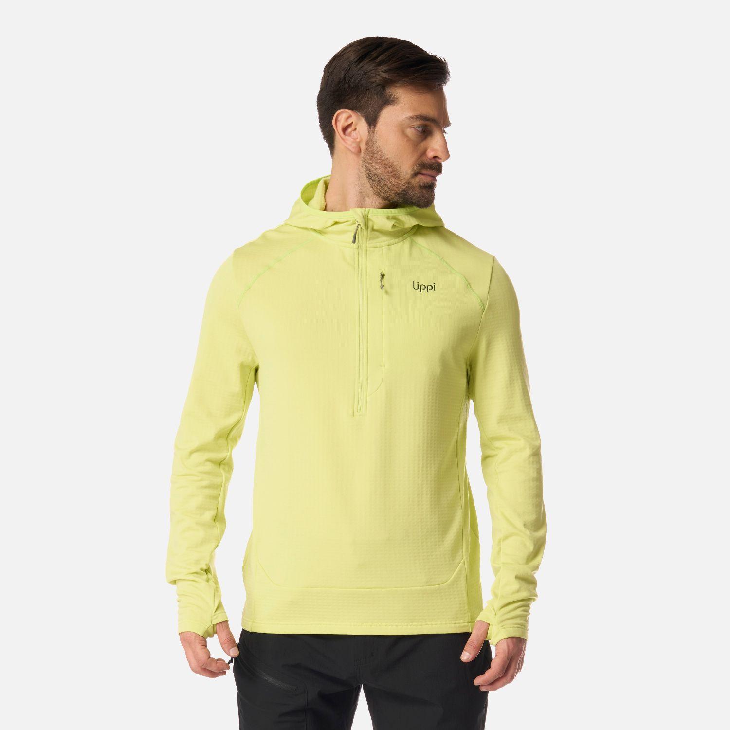 Polerón Hombre Viedma 1000 Nano-F 1/4 Zip Hoody Verde Lima Lippi-0