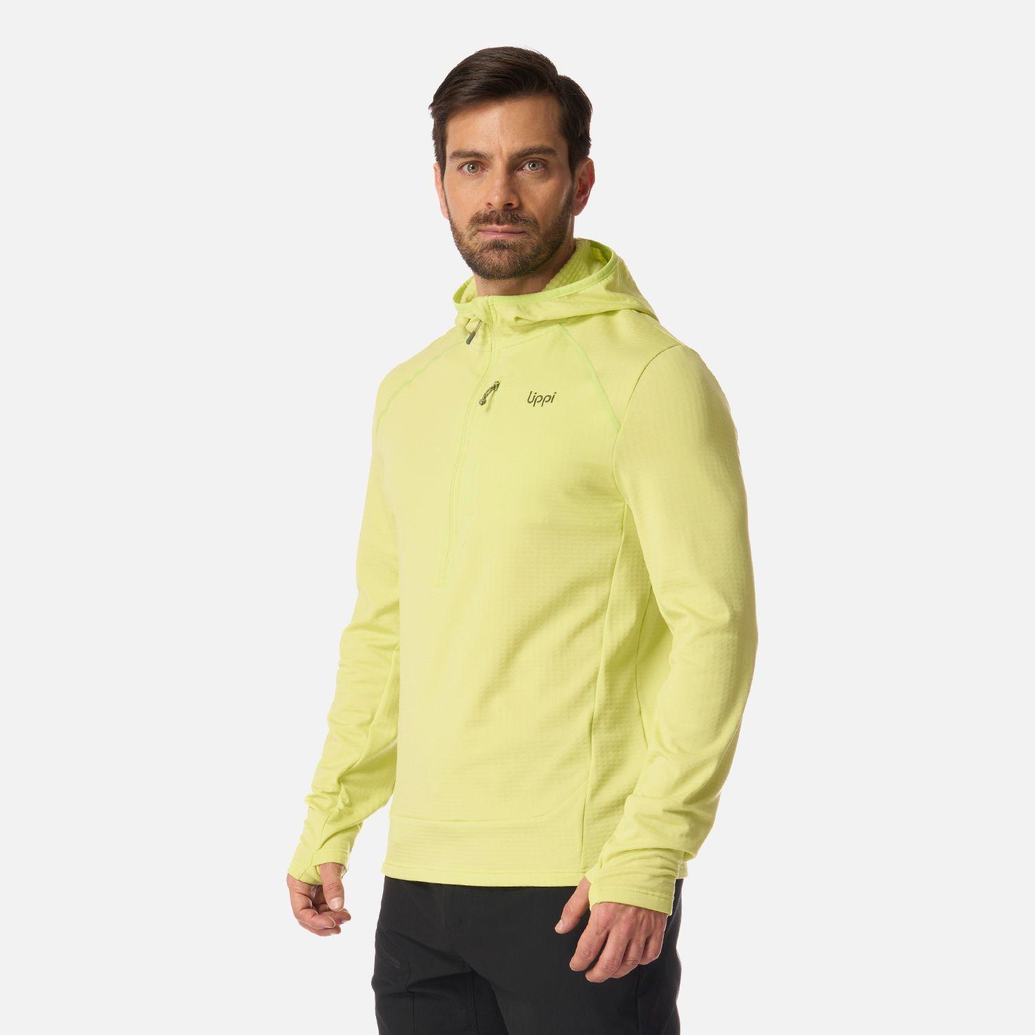 Polerón Hombre Viedma 1000 Nano-F 1/4 Zip Hoody Verde Lima Lippi-1