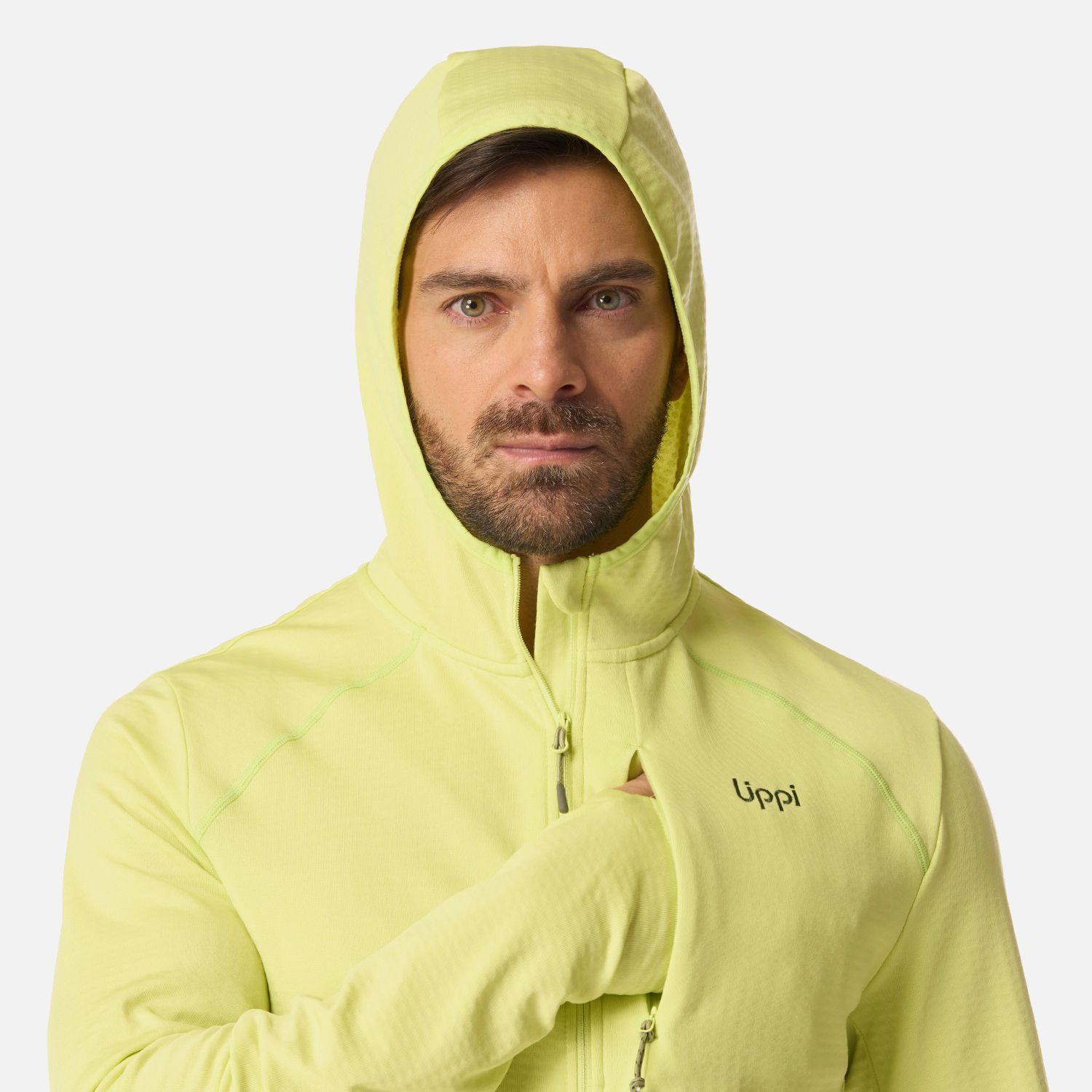 Polerón Hombre Viedma 1000 Nano-F 1/4 Zip Hoody Verde Lima Lippi-3
