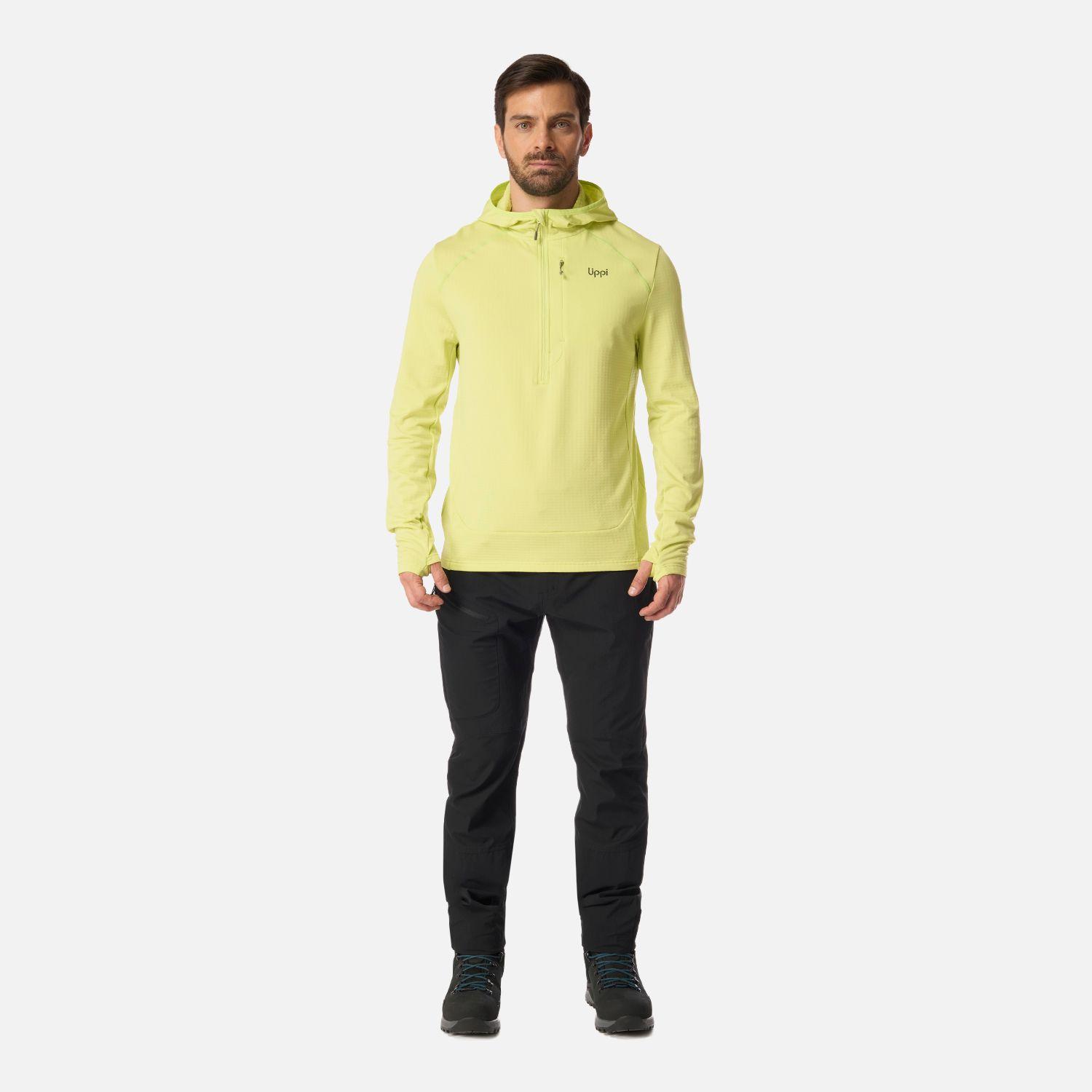 Polerón Hombre Viedma 1000 Nano-F 1/4 Zip Hoody Verde Lima Lippi-5