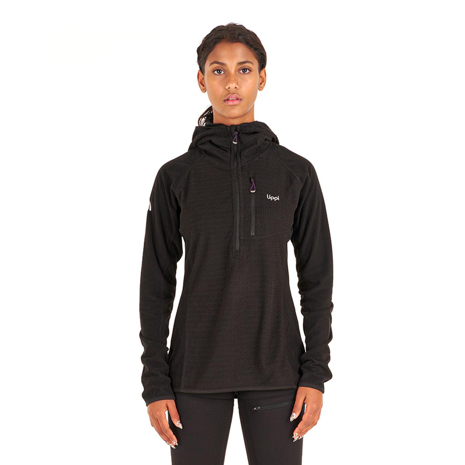 Poleron Mujer Jacaranda Mountain Nano-F 14 Zip Hoody Negro Lippi-1