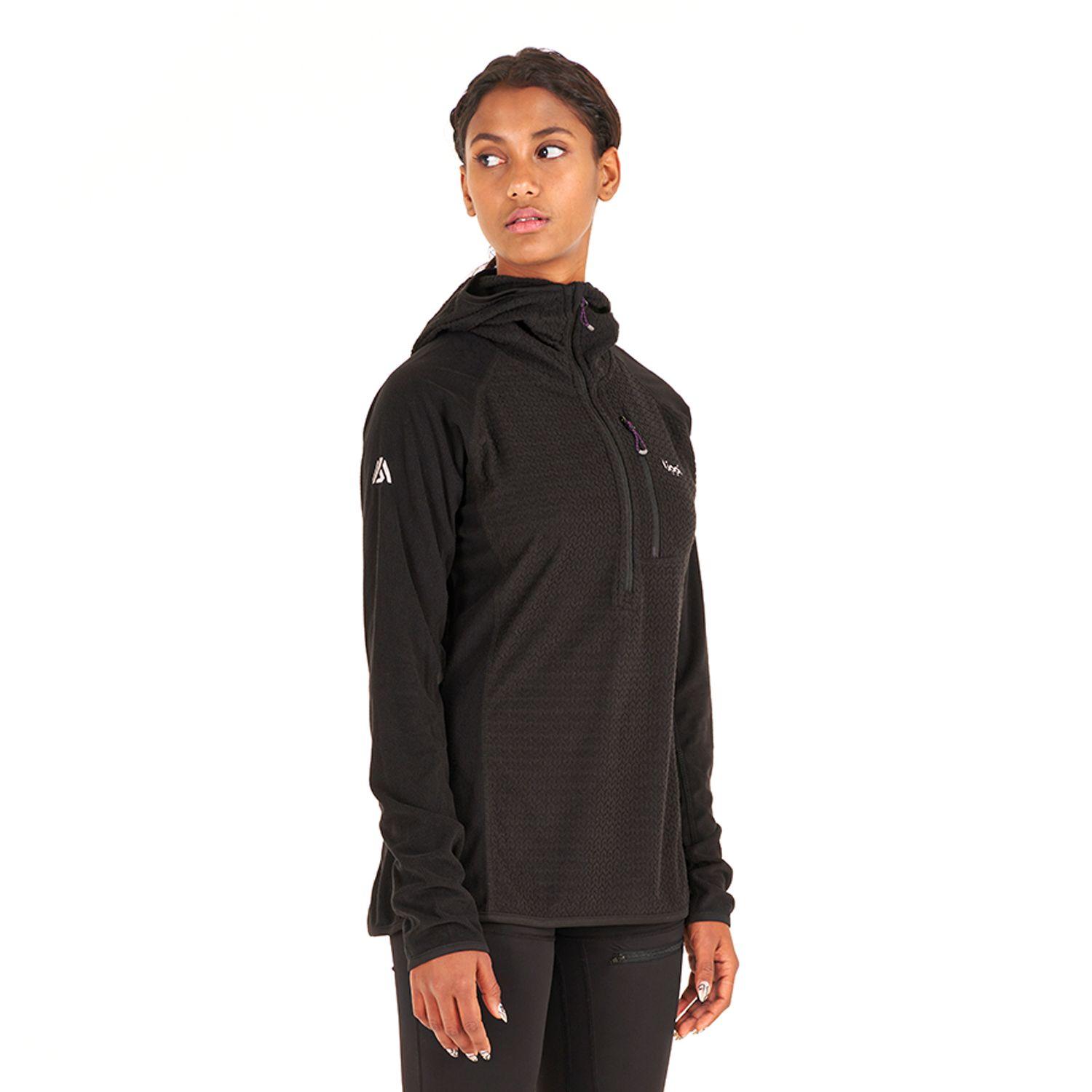 Poleron Mujer Jacaranda Mountain Nano-F 14 Zip Hoody Negro Lippi-2