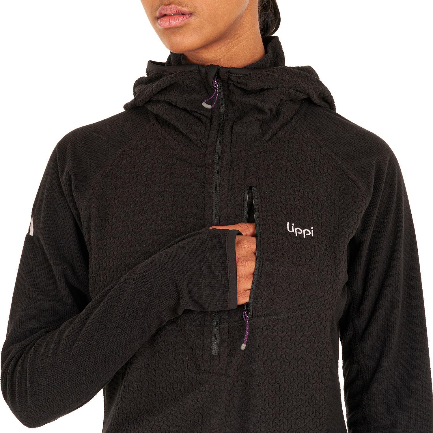 Poleron Mujer Jacaranda Mountain Nano-F 14 Zip Hoody Negro Lippi-6