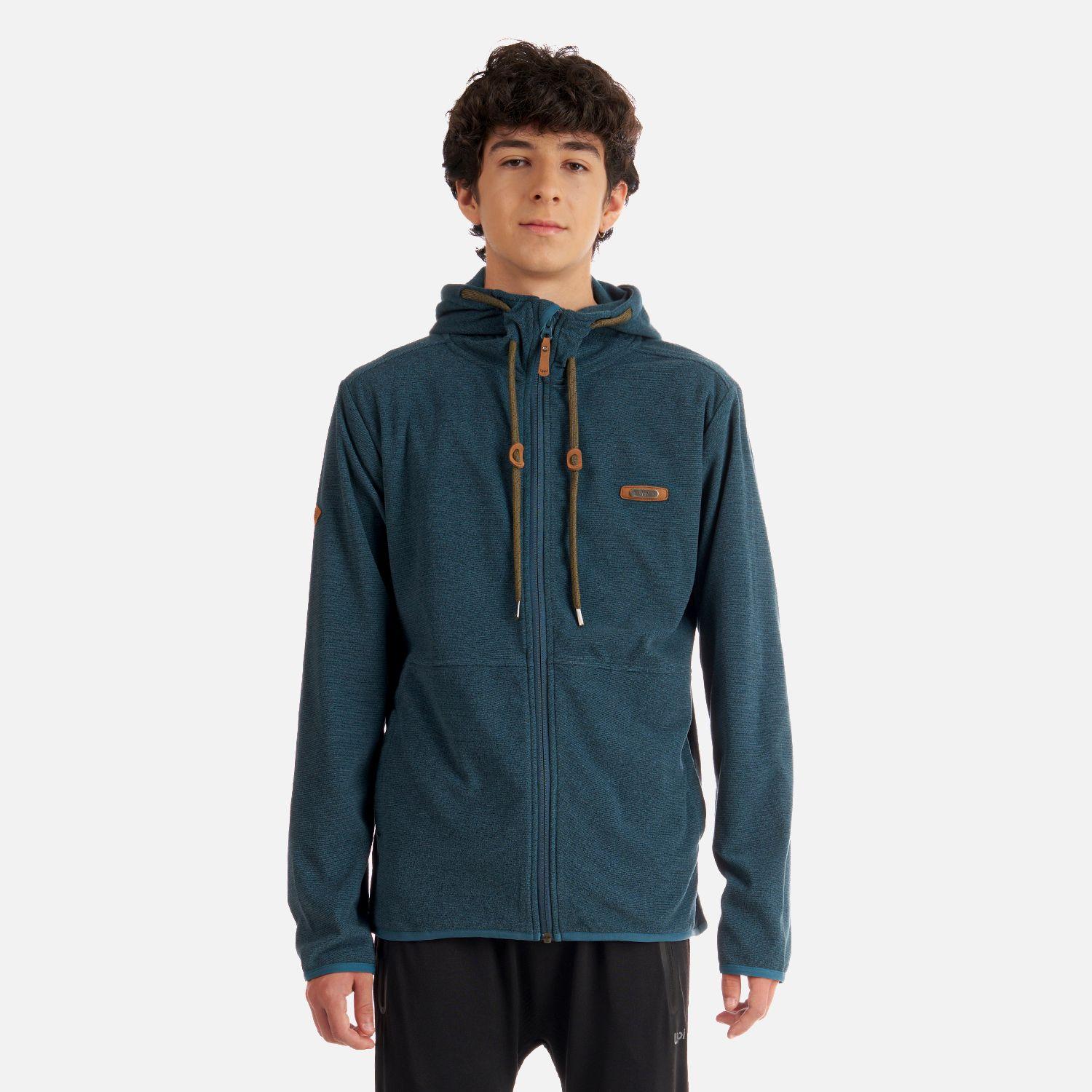 Poleron Teen Boy Stripes Nano-F Full Zip Hoody Azul Noche Lippi-1