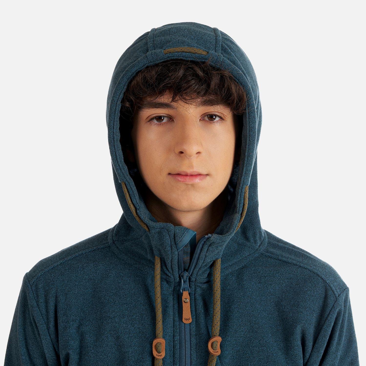 Poleron Teen Boy Stripes Nano-F Full Zip Hoody Azul Noche Lippi-5