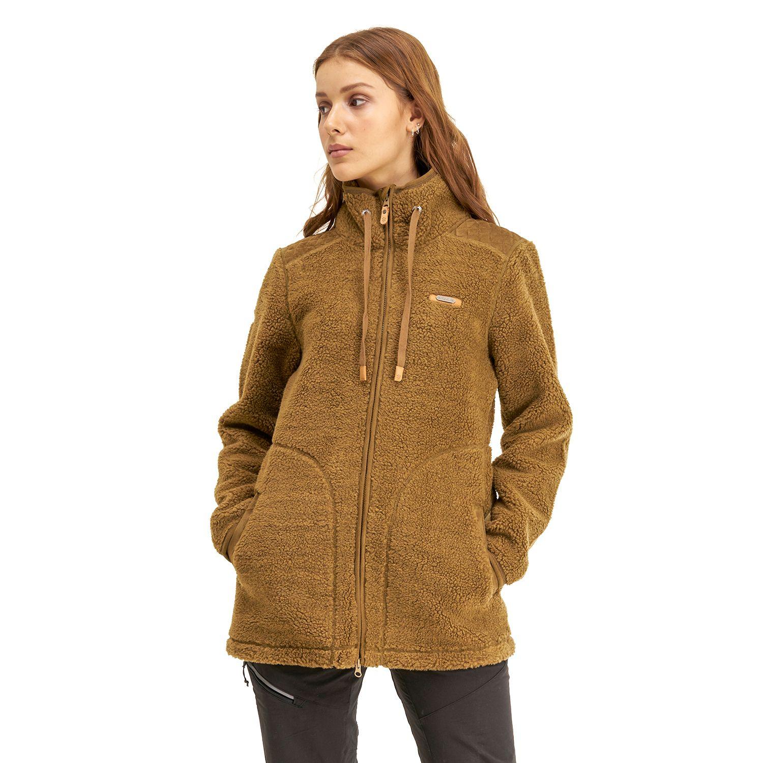Chaqueta Mujer Valley Sherpa-Pro Hoody Jacket Mostaza Oscuro Lippi-1