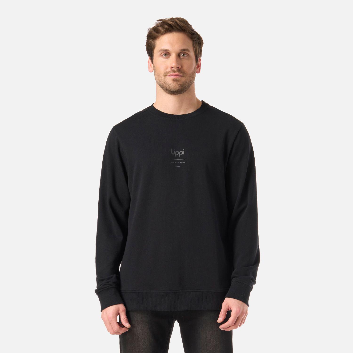 Polerón Hombre Ulmo Mid Point Crewneck Sweatshirt Negro Lippi V26-0