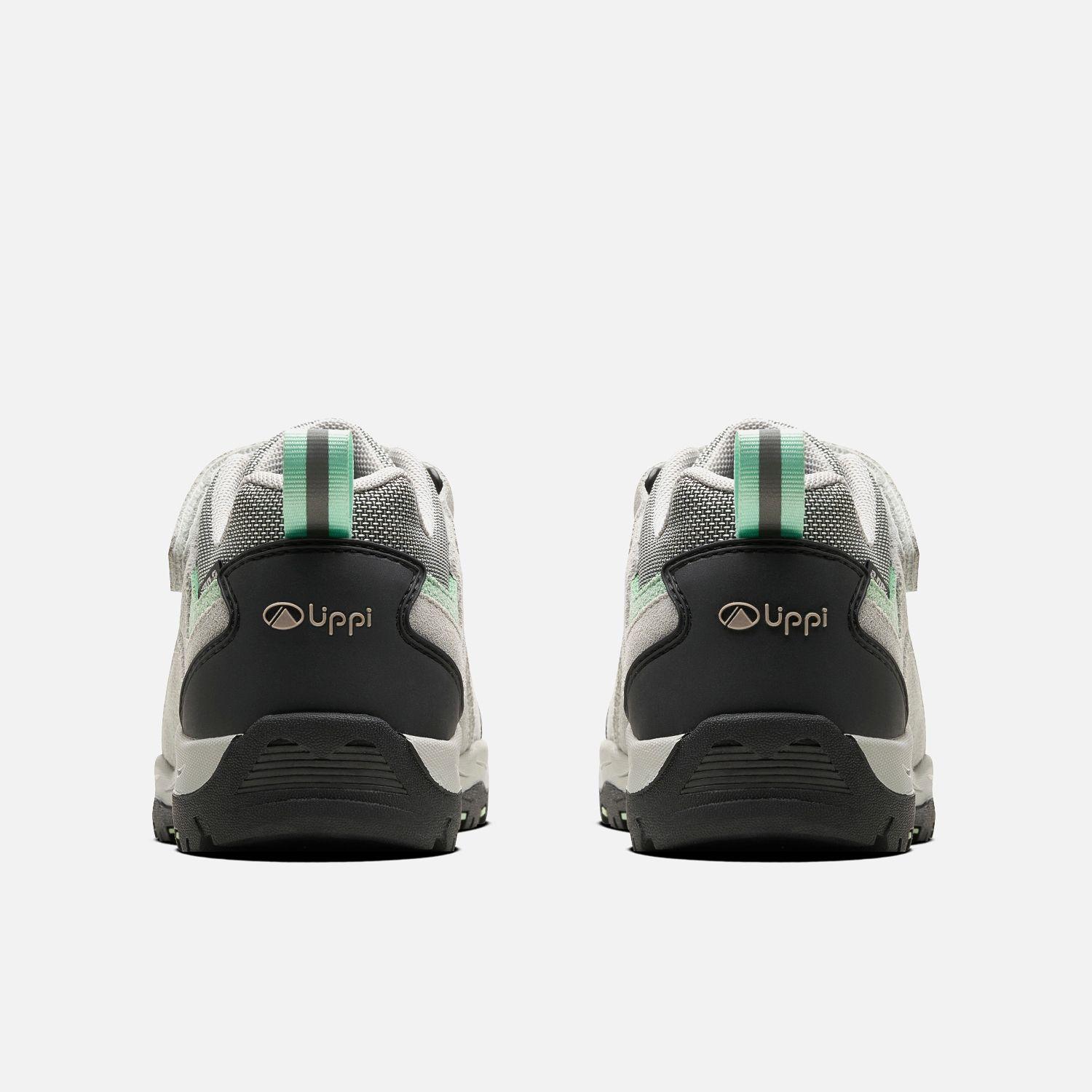 Zapato Niña  Puelo CS Low Velcro Gris Claro Verde Agua Lippi-5