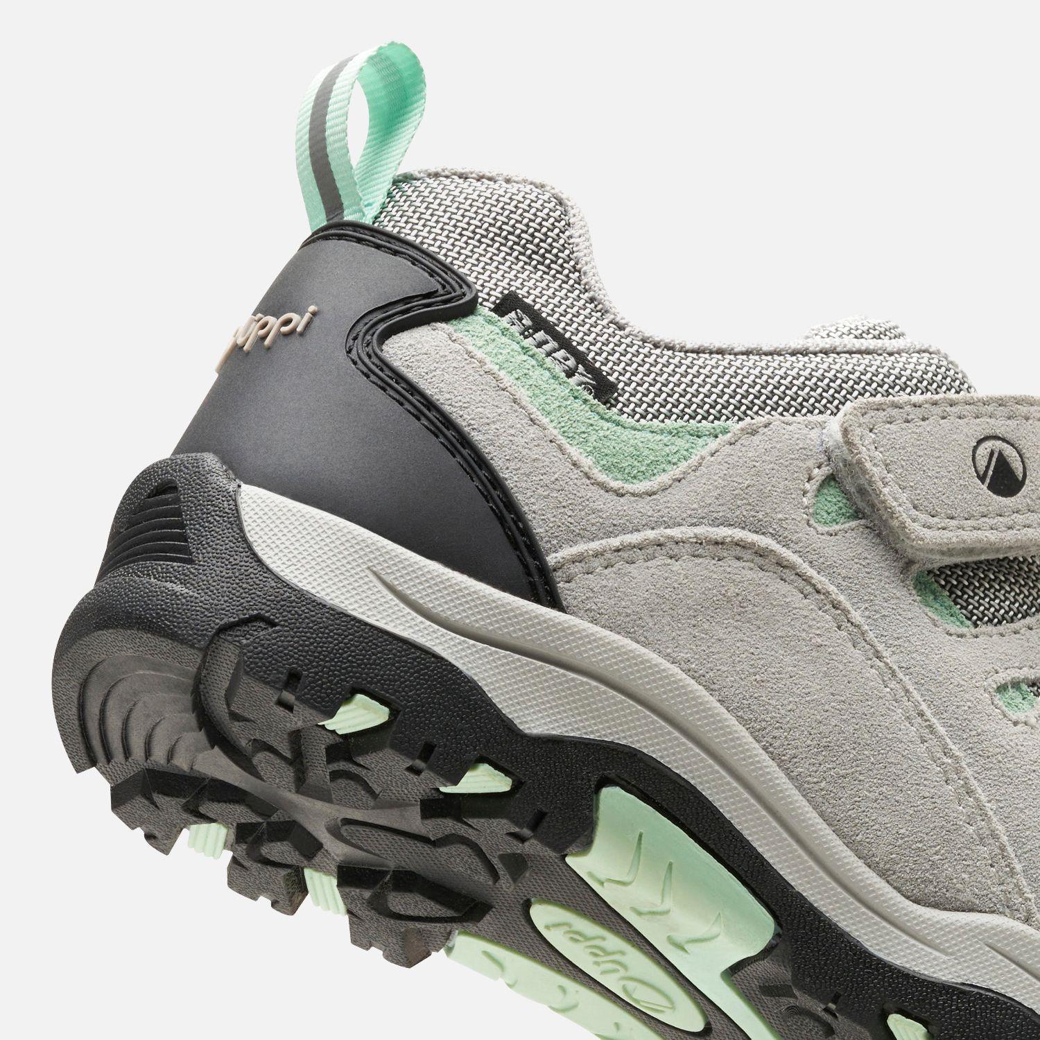 Zapato Niña  Puelo CS Low Velcro Gris Claro Verde Agua Lippi-7