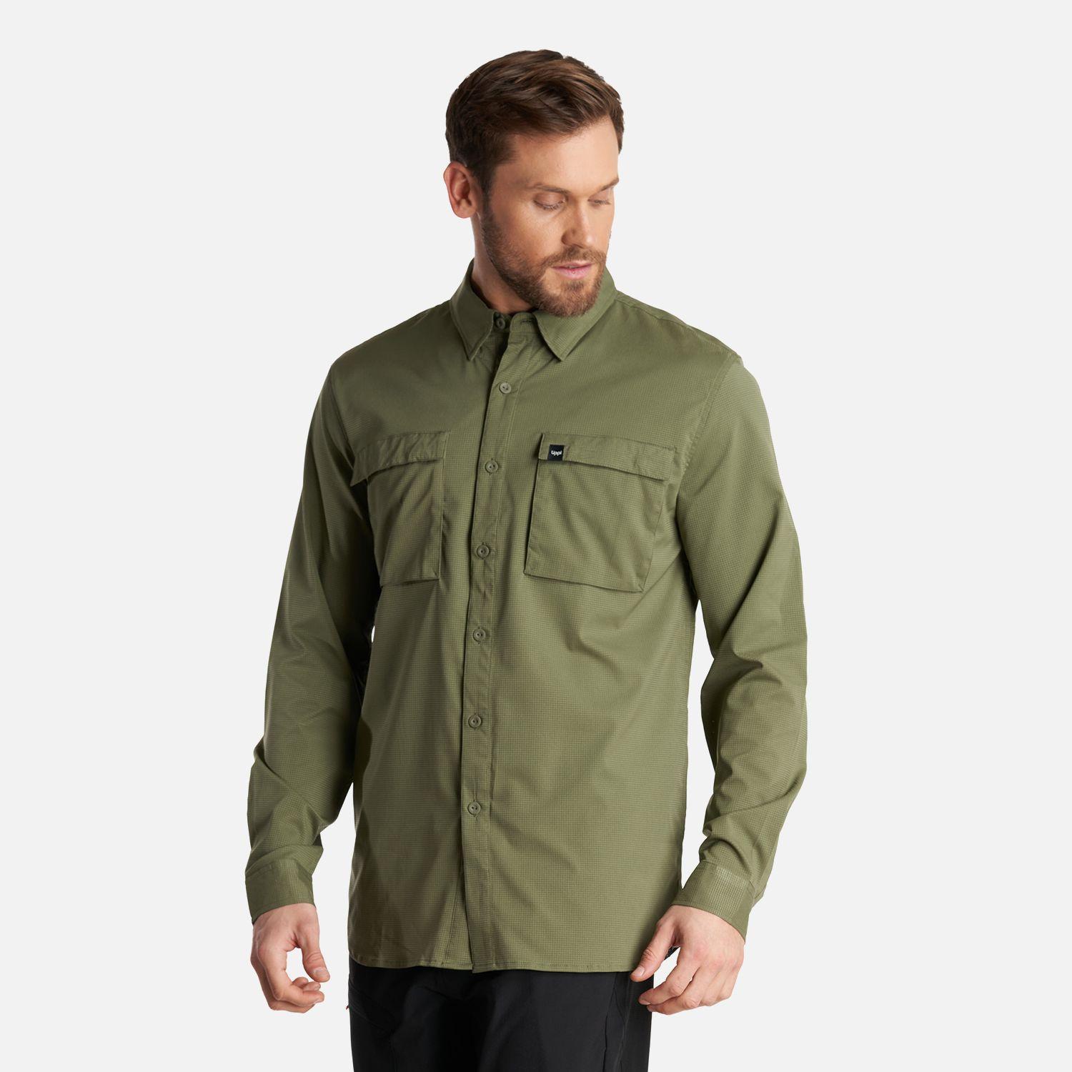 Camisa Hombre Rosselot Long Sleeve Q-Dry Shirt Verde Musgo Lippi-2