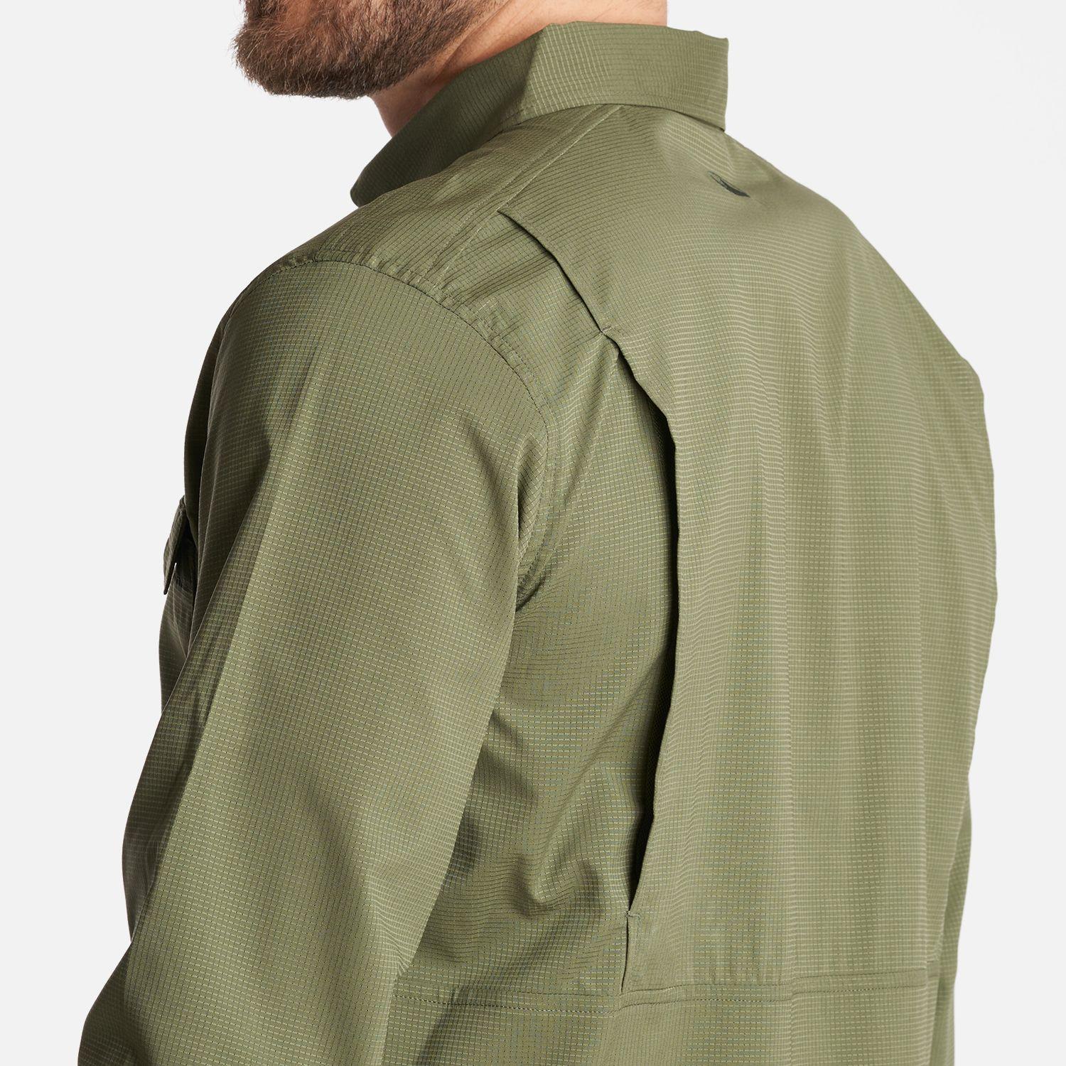 Camisa Hombre Rosselot Long Sleeve Q-Dry Shirt Verde Musgo Lippi-5