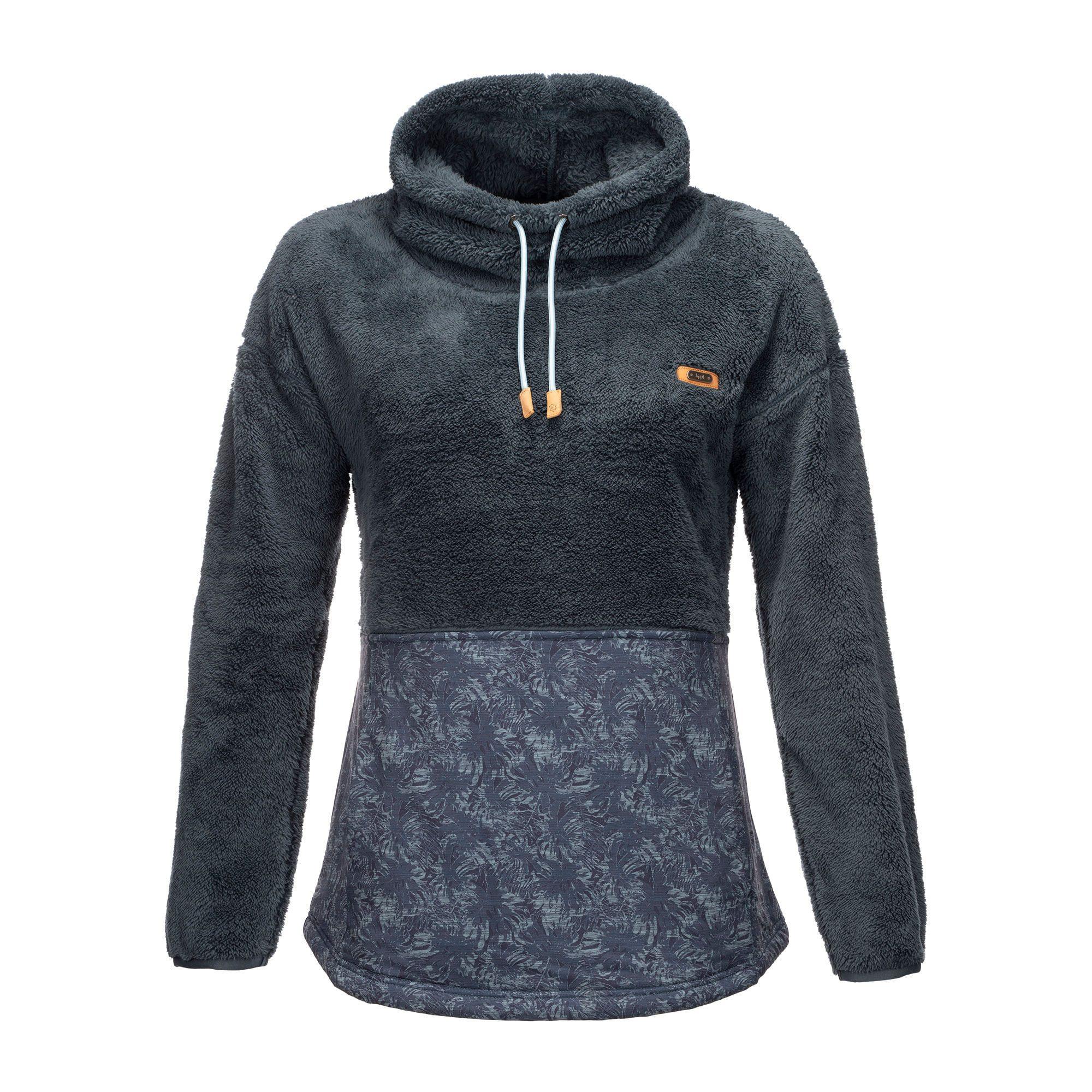 Poleron Mujer Baggy Sweatshirt Azul Grisaceo Lippi-0