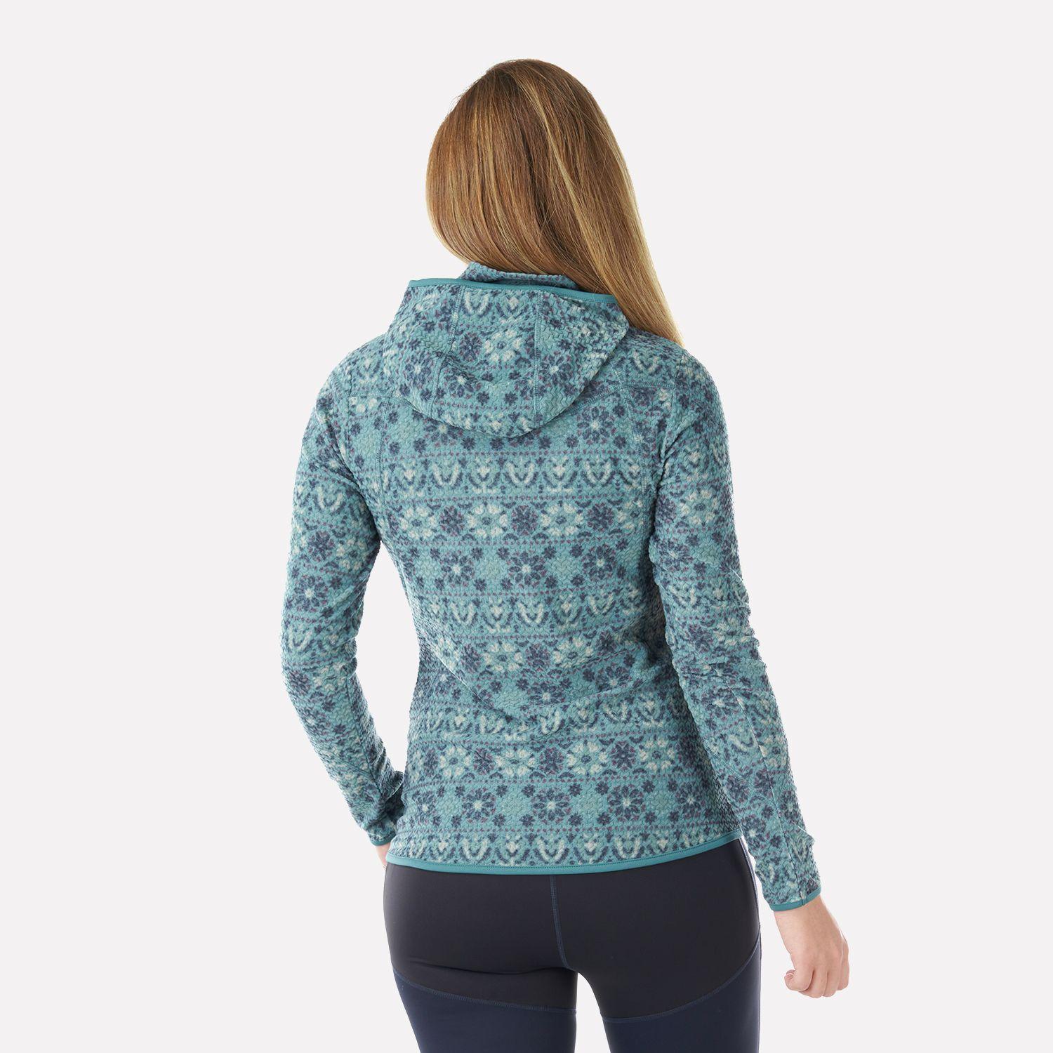 Poleron Mujer Jacaranda Nano-F 14 Zip Hoody Print Jade Oscuro Lippi-2