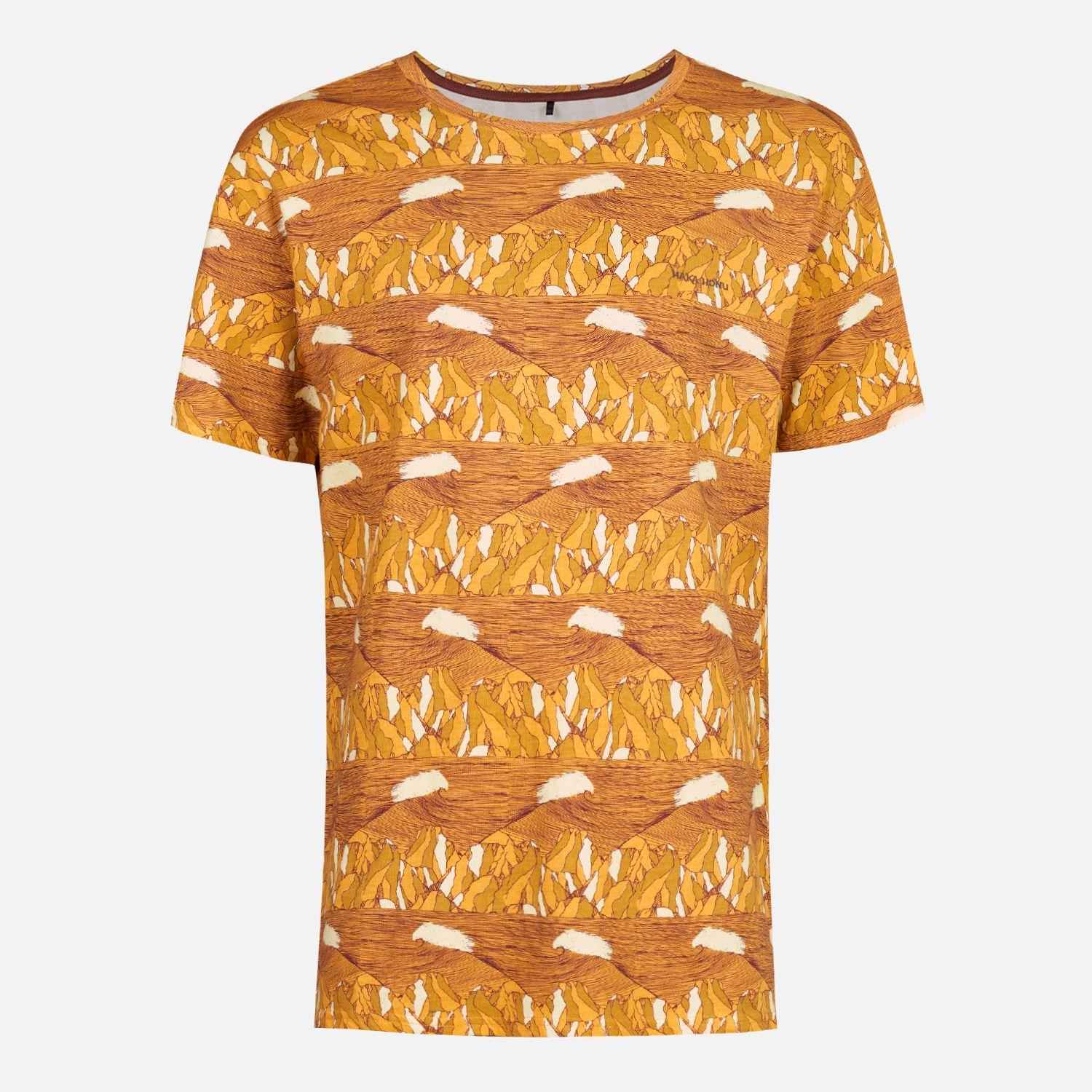 Polera Hombre Taitao Print Mostaza Haka Honu-0