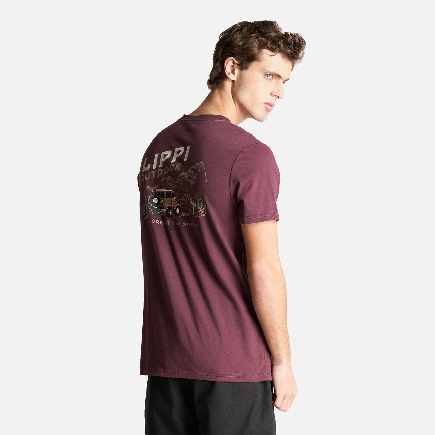 Polera Hombre Go Lost T-Shirt Burdeo Lippi-4