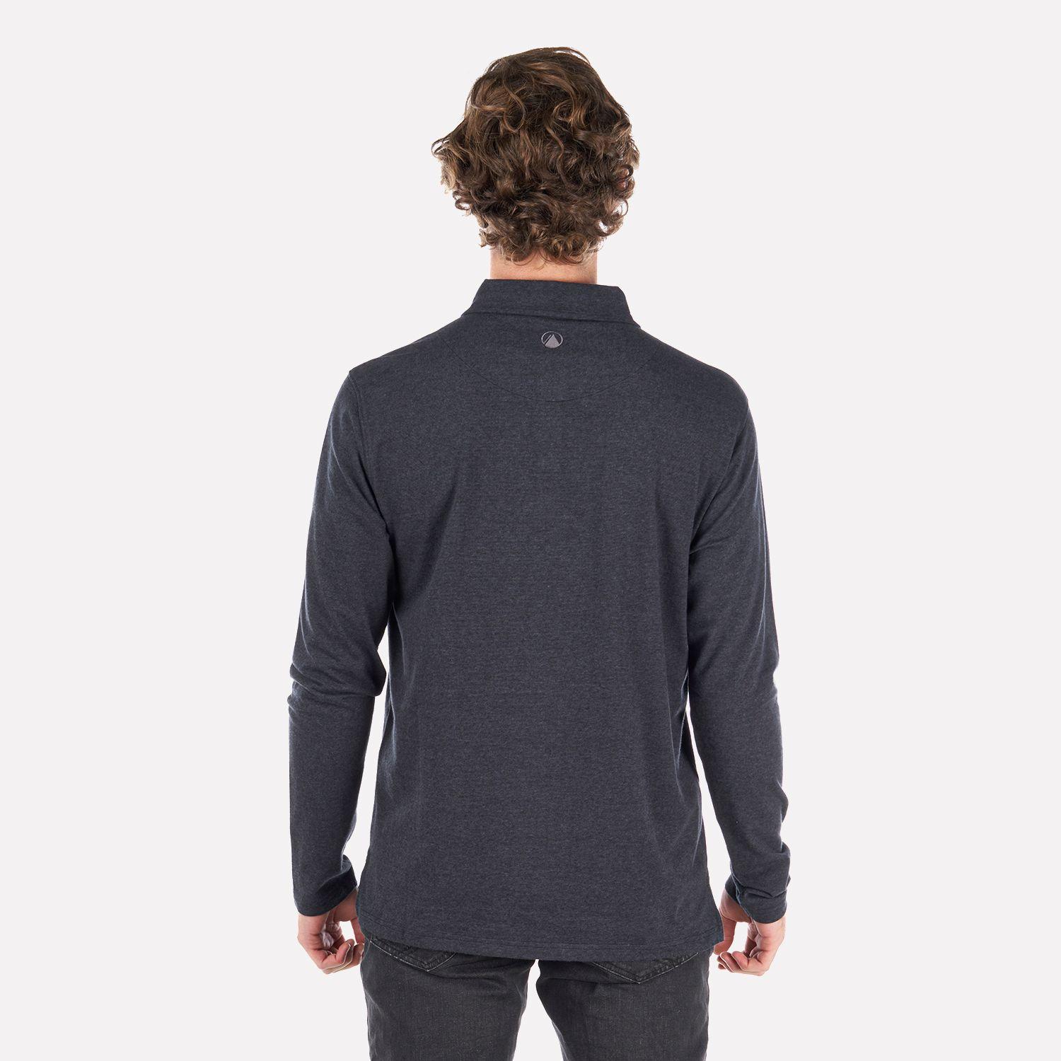 Polera Hombre Jet Polo Long Sleeve Melange Grafito Lippi-2