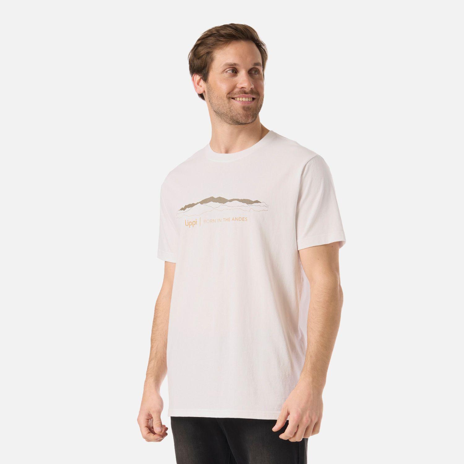Polera Hombre Logo Lippi Front Print T-Shirt Blanco Lippi V26-1