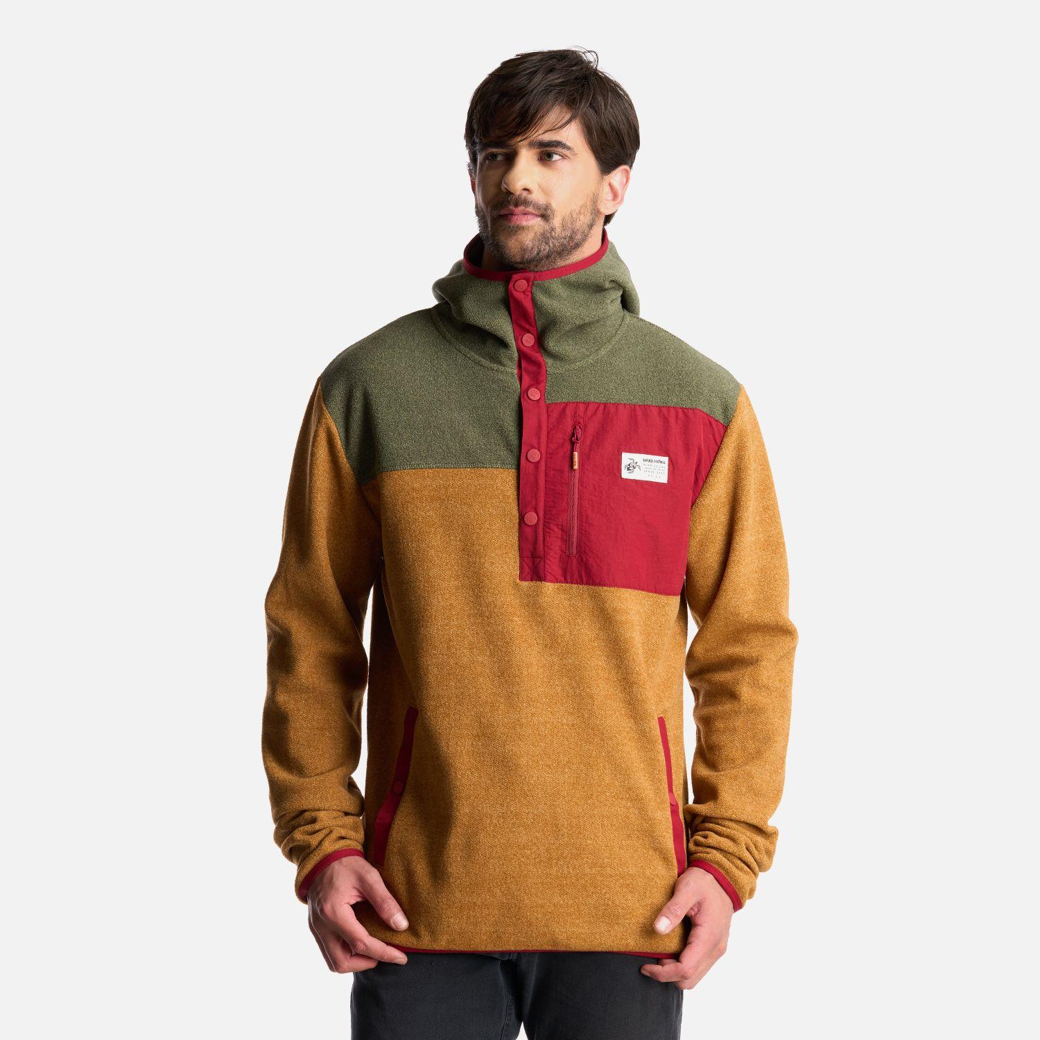 Poleron Hombre Tokerau Hoodie Ocre Haka Honu-1