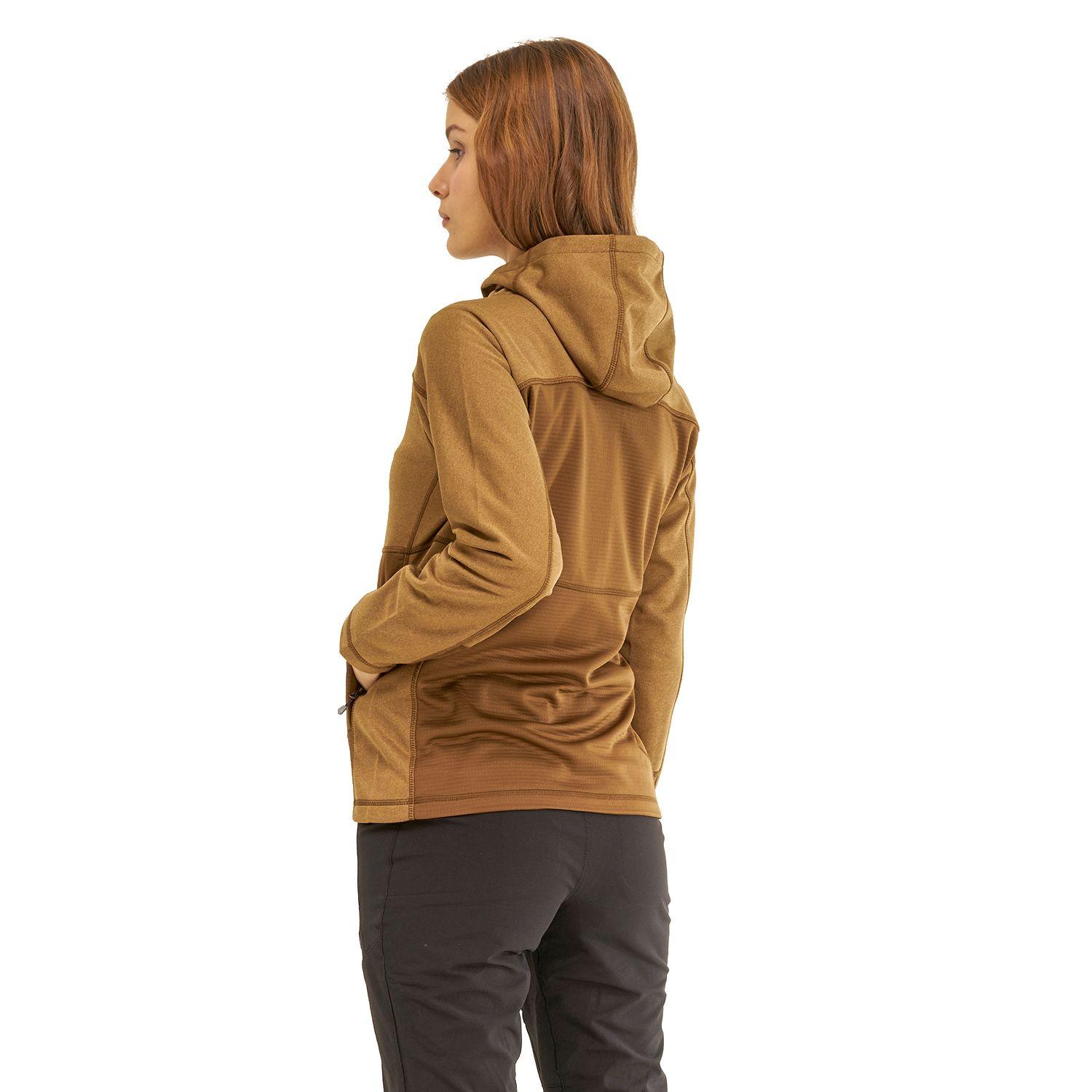 Poleron Mujer Wellness Nano-F Hoody Jacket Melange Mostaza Lippi-2