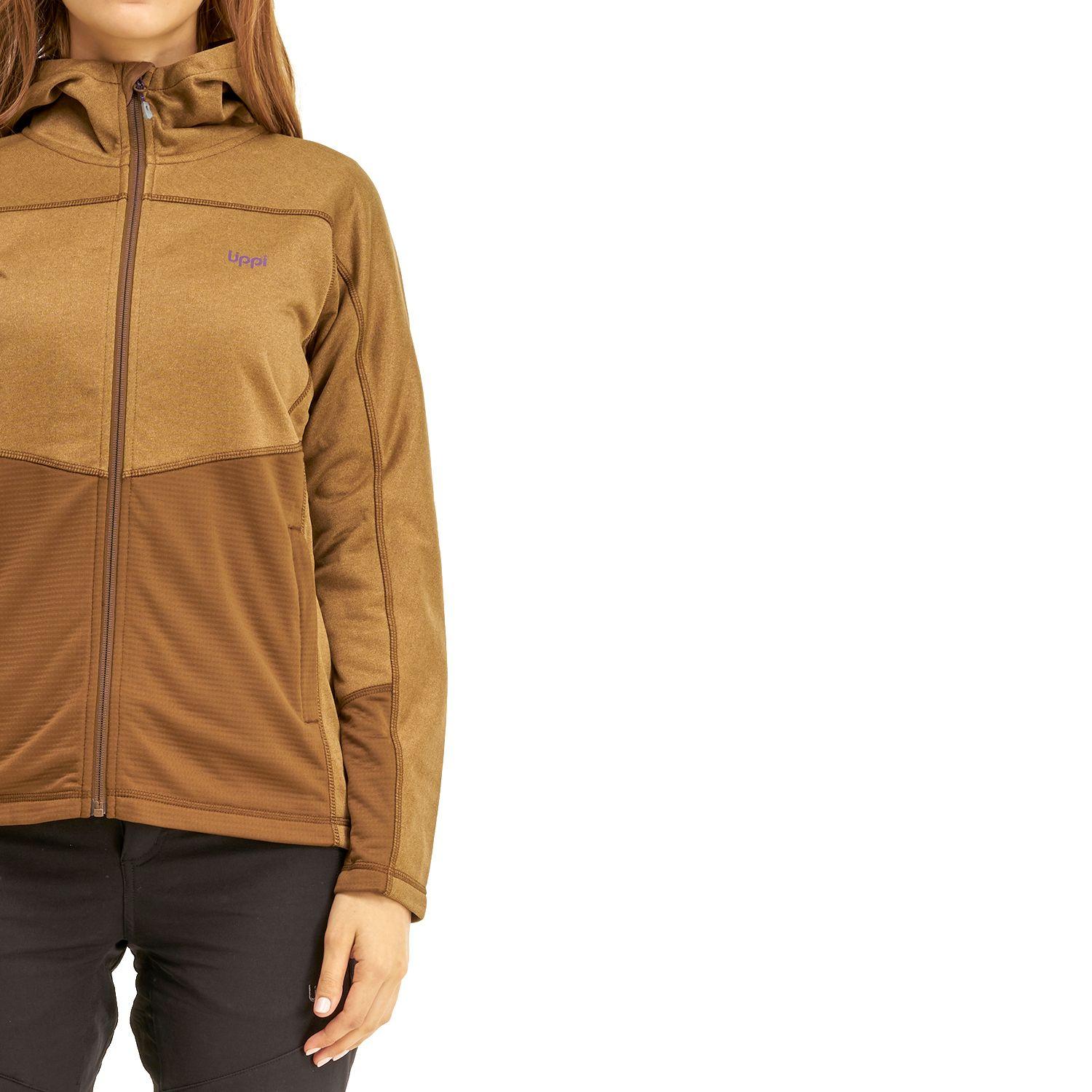 Poleron Mujer Wellness Nano-F Hoody Jacket Melange Mostaza Lippi-4