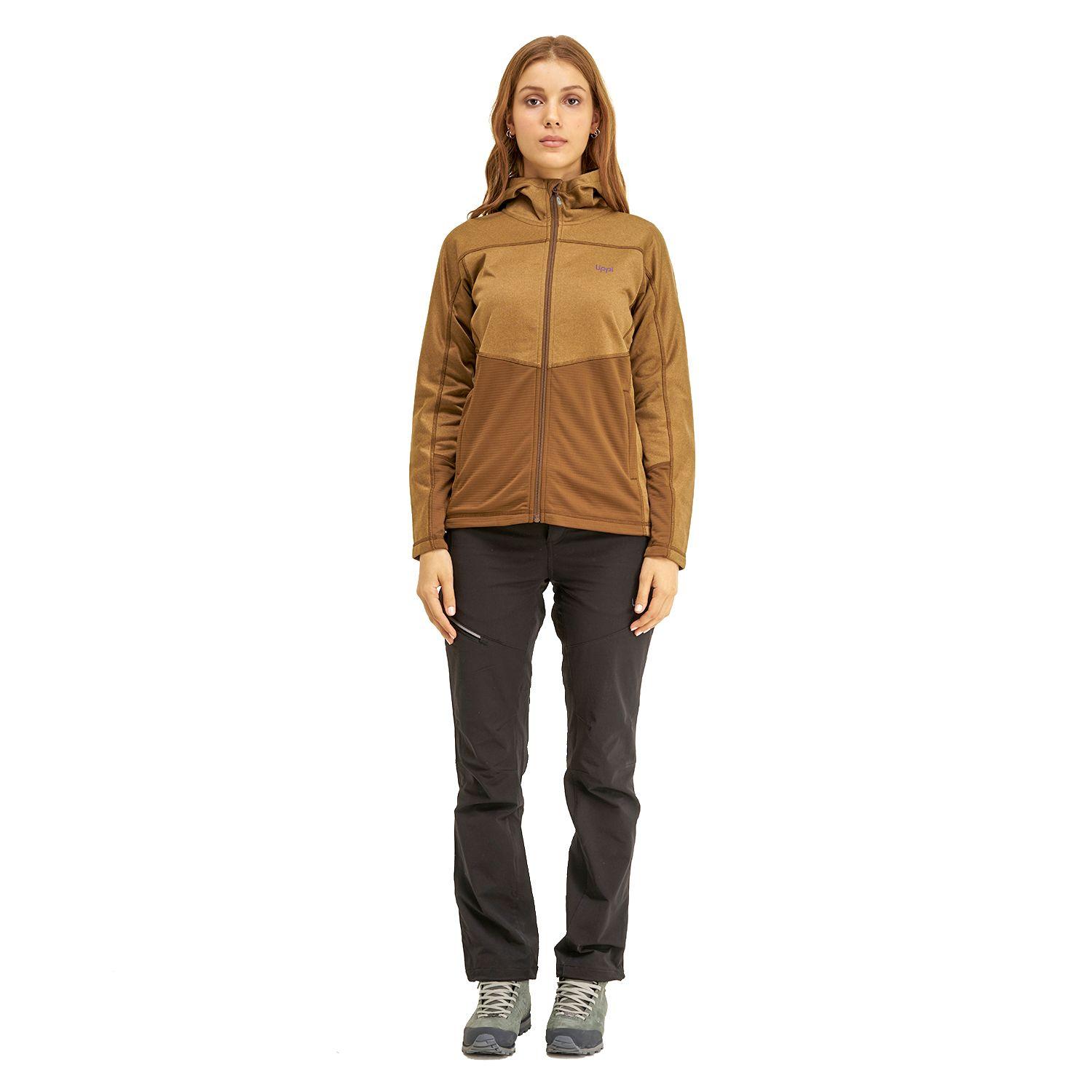 Poleron Mujer Wellness Nano-F Hoody Jacket Melange Mostaza Lippi-5