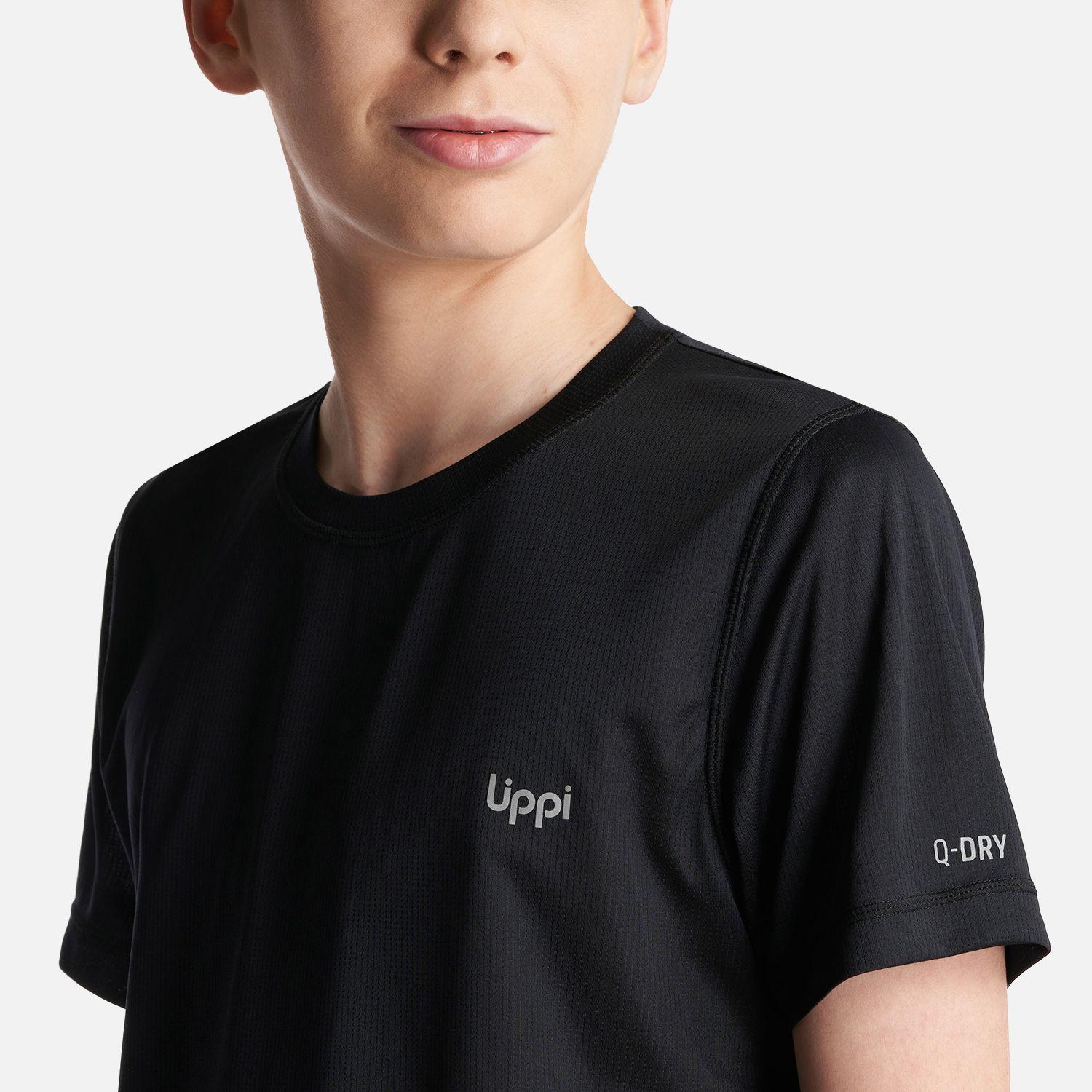 Polera Teen Boy Core Q-Dry T-Shirt Negro Lippi-4