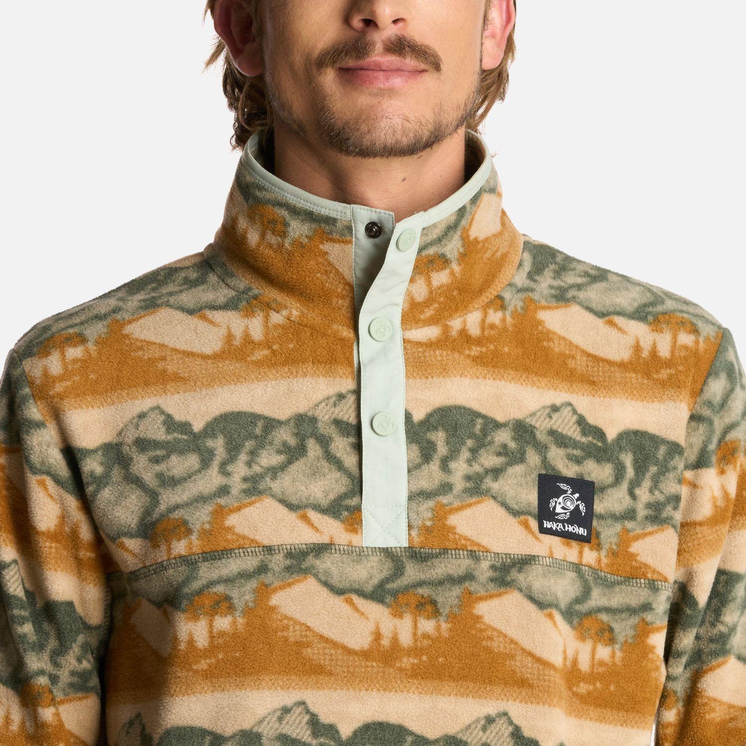 Polerón Hombre Tokerau Print Mostaza Haka Honu I25-3