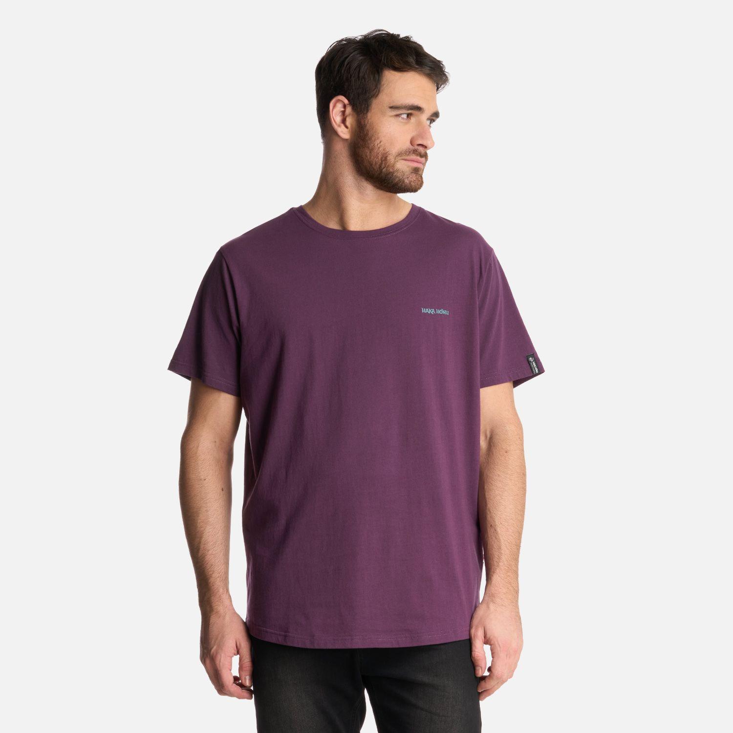 Polera Hombre Natural Morado Oscuro Haka Honu-0