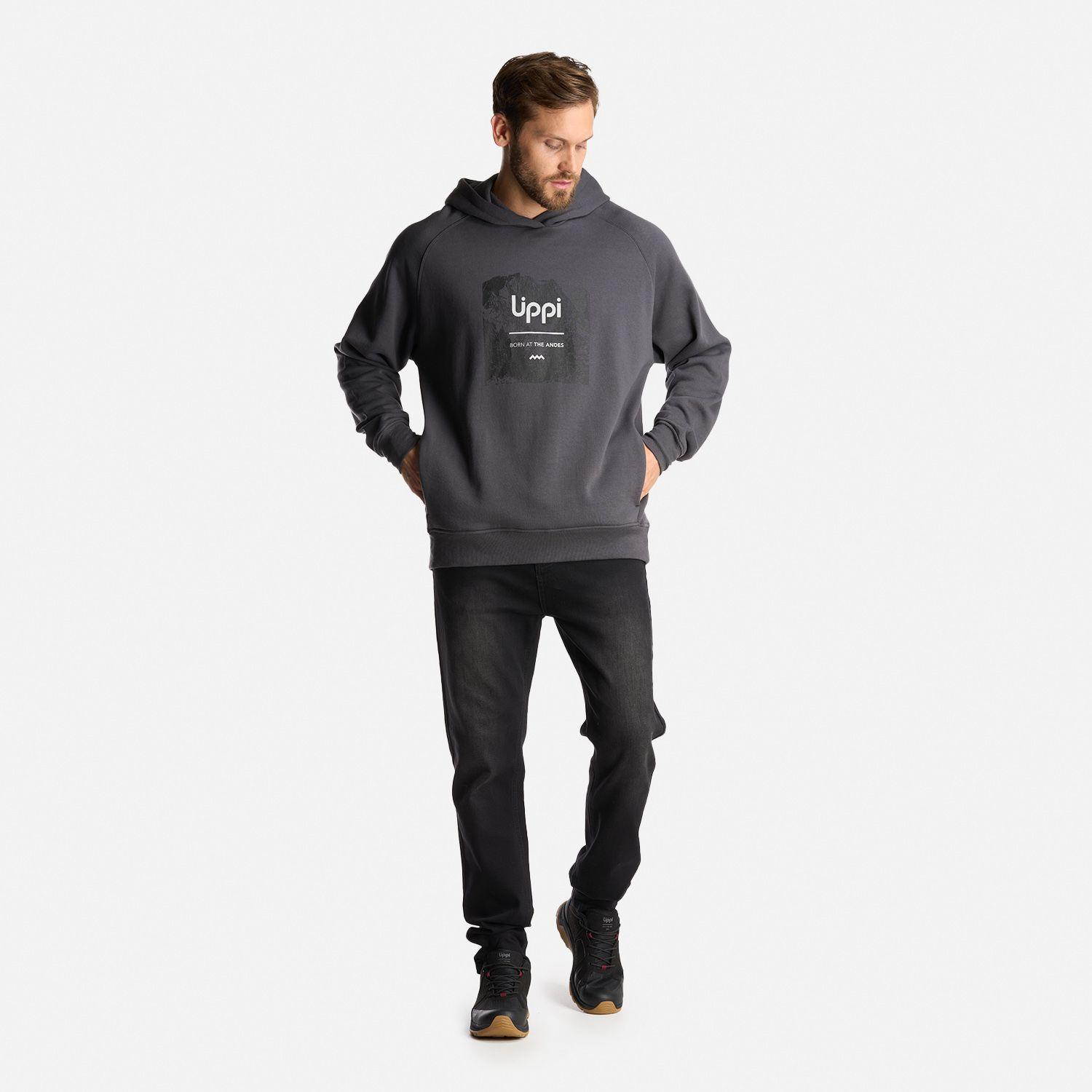Poleron Hombre Insigne Hoody Sweatshirt Front Print Grafito Lippi I24-7