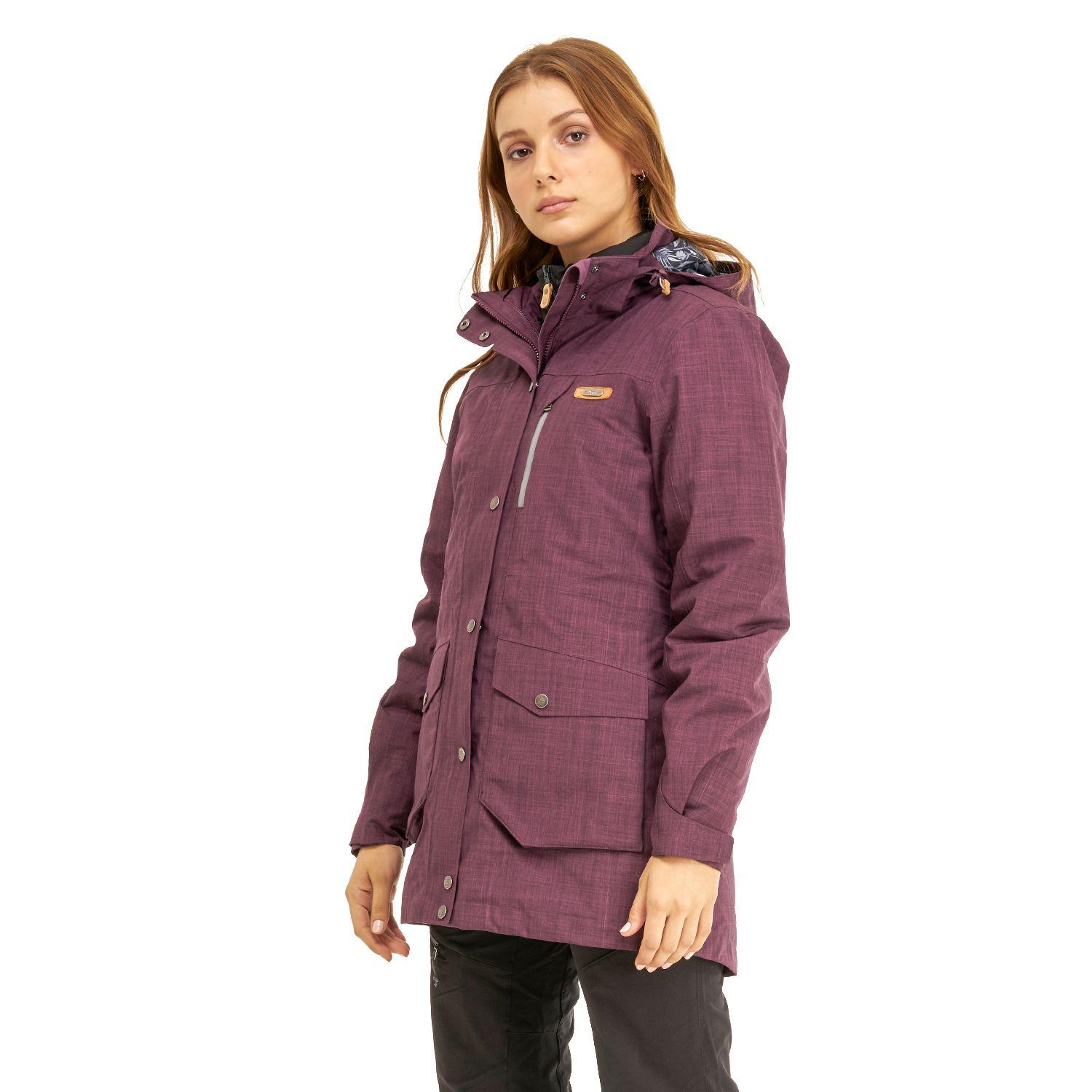 Chaqueta Mujer Nalca Fusion-3 Hoody Jacket Vino Grafito Lippi-1