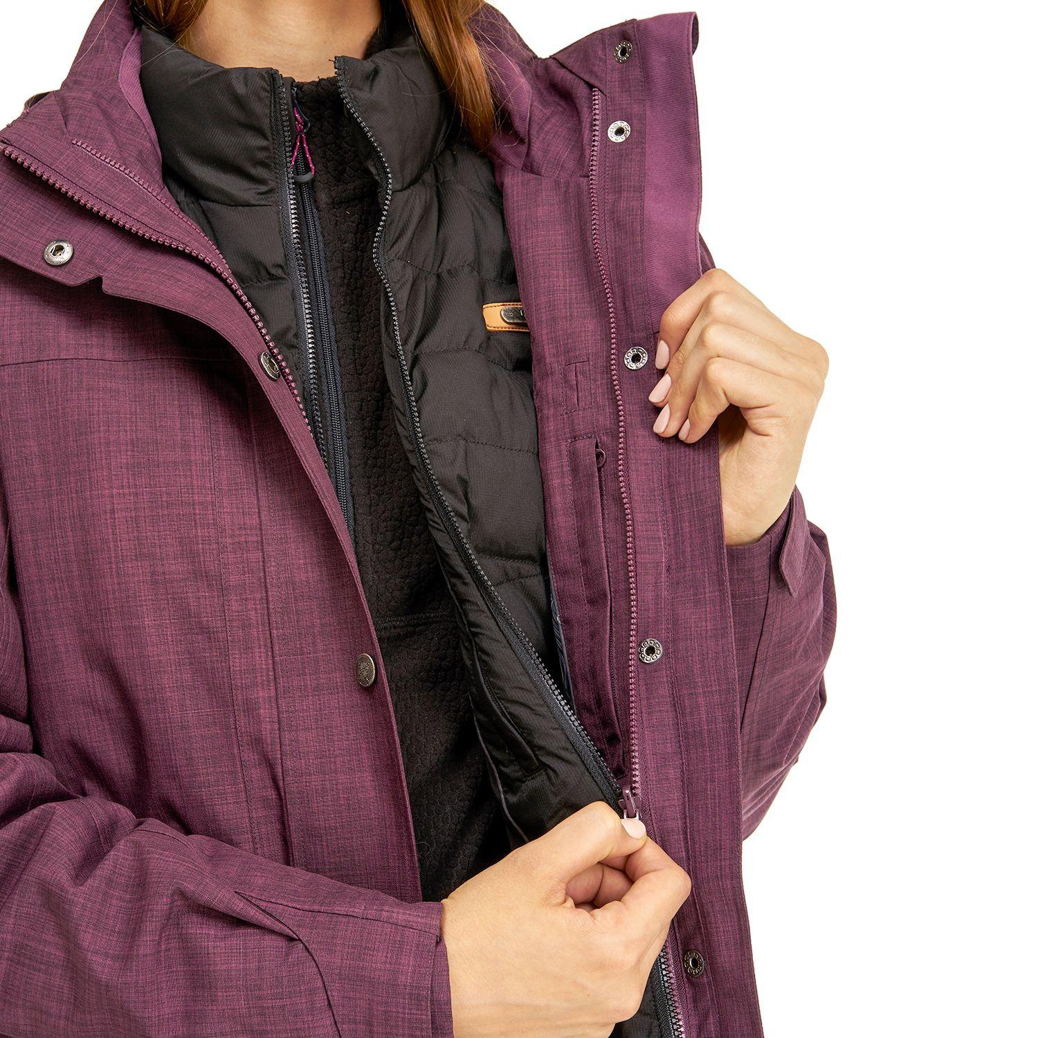 Chaqueta Mujer Nalca Fusion-3 Hoody Jacket Vino Grafito Lippi-3